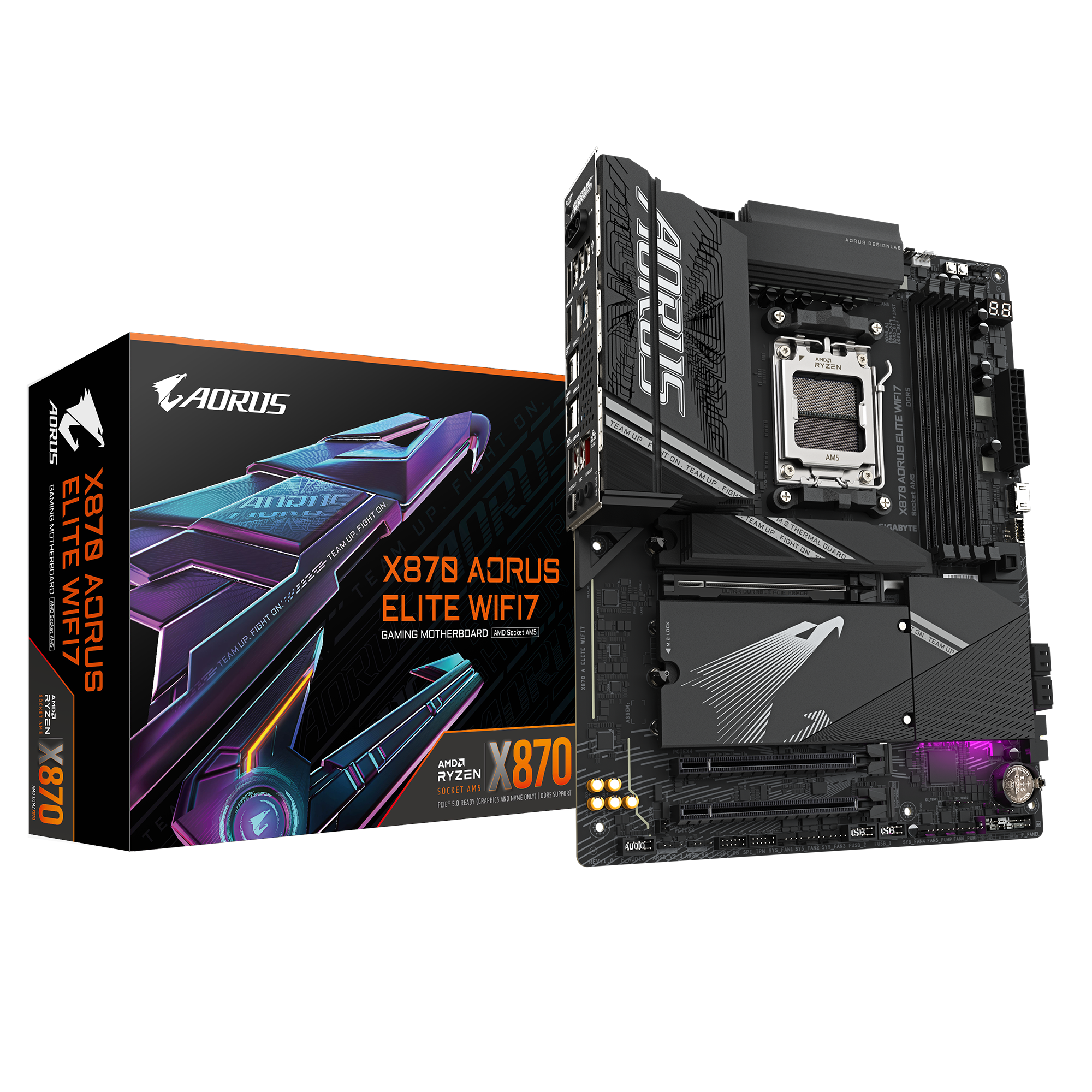 Gigabyte - Gigabyte X870 Aorus Elite WIFI7 (Socket AM5) DDR5 ATX Motherboard