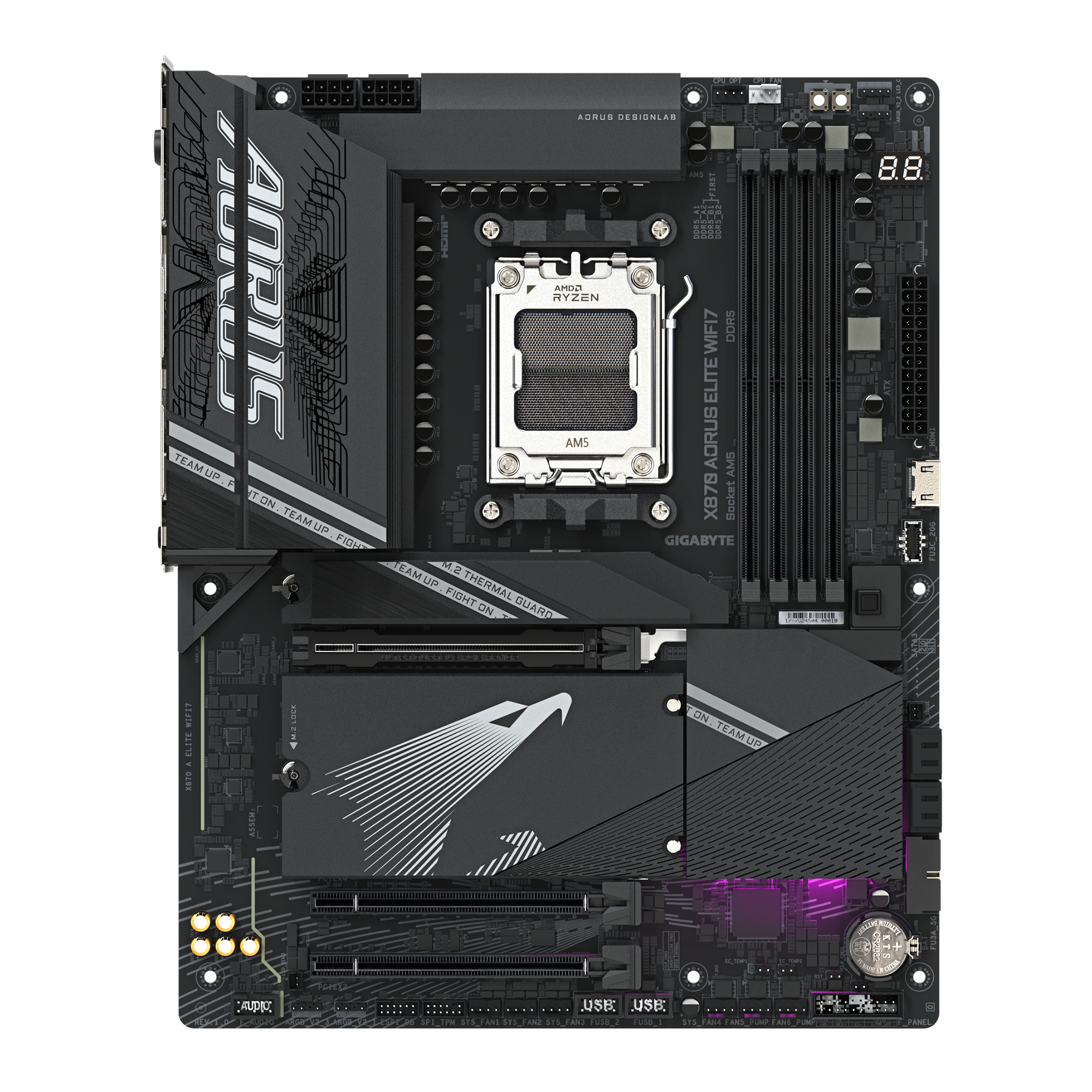 Gigabyte - Gigabyte X870 Aorus Elite WIFI7 (Socket AM5) DDR5 ATX Motherboard