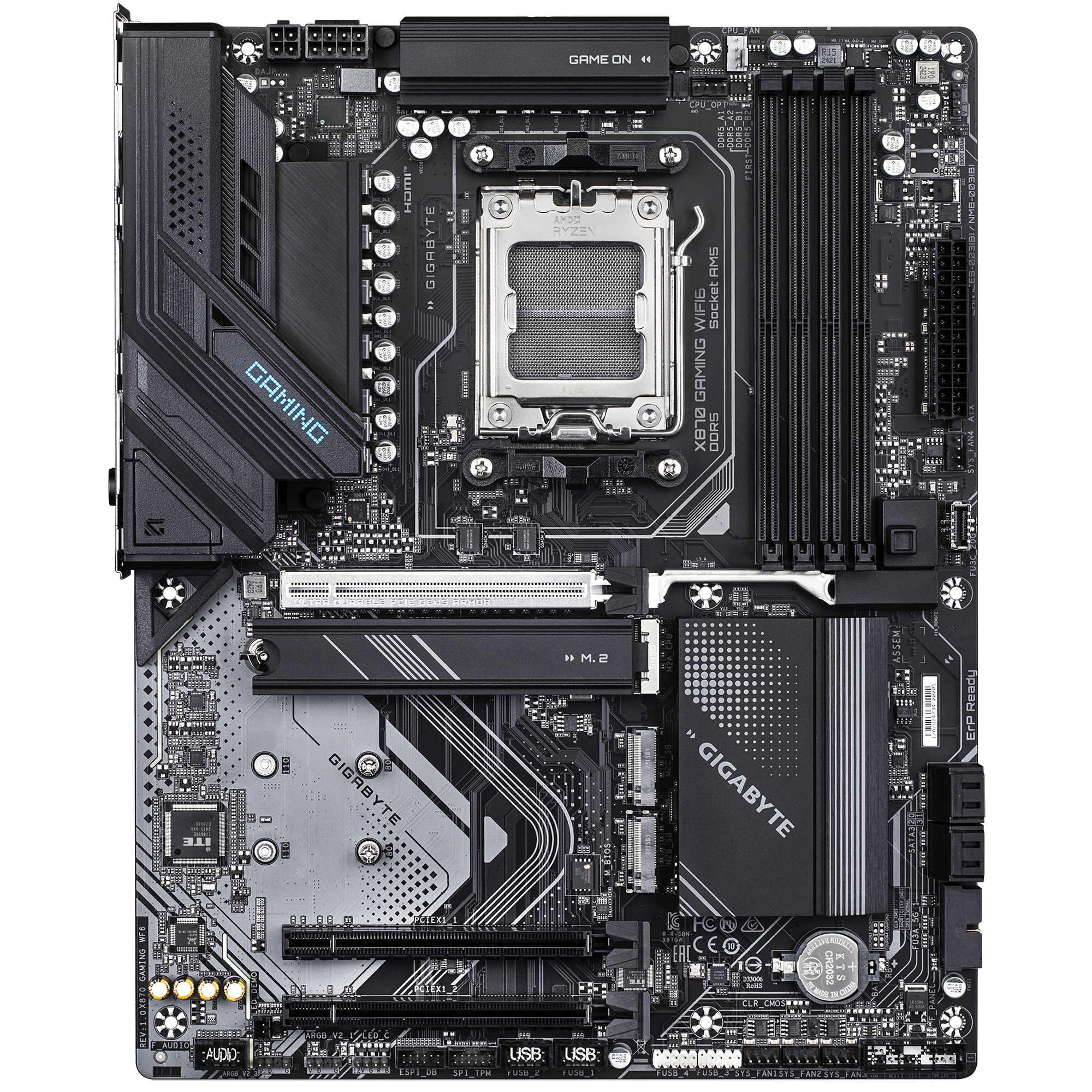 Gigabyte - Gigabyte X870 GAMING X WIFI6 (Socket AM5) DDR5 ATX Motherboard