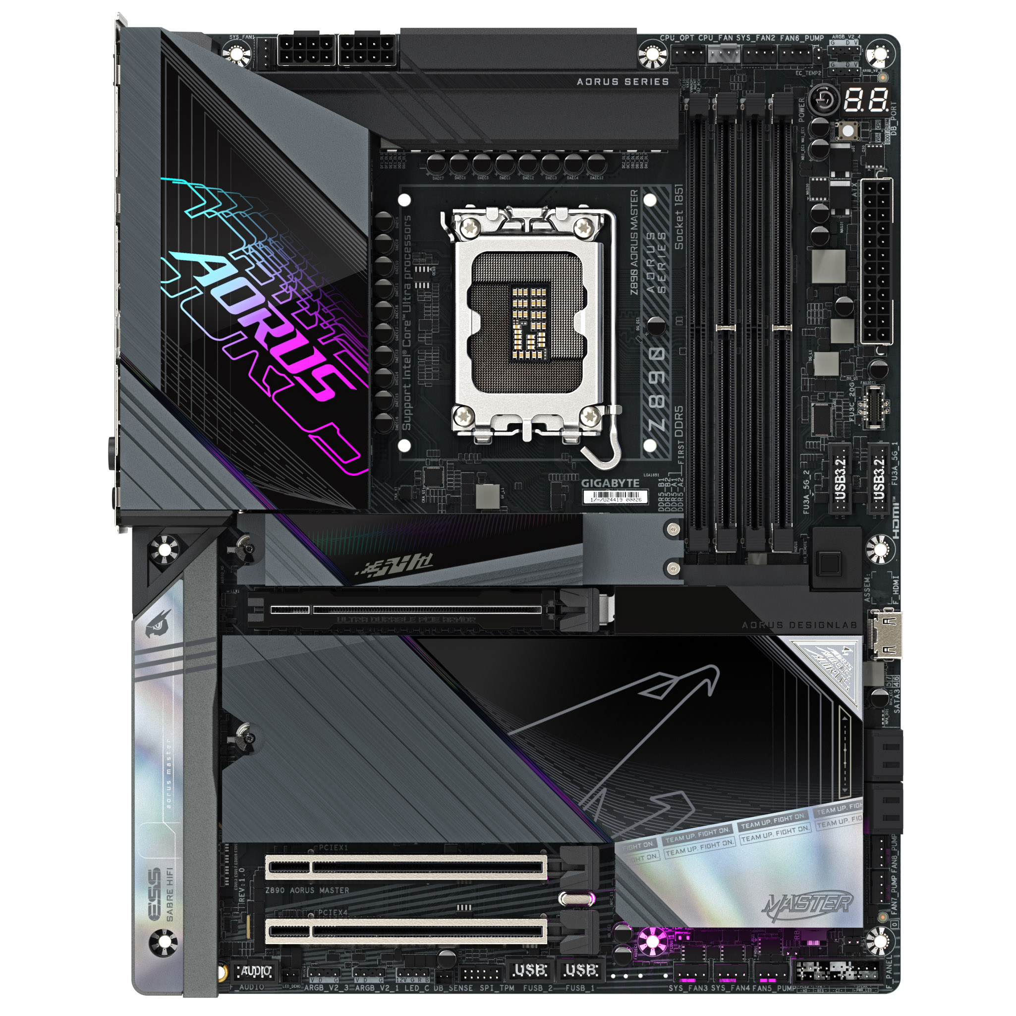 Gigabyte - Gigabyte Z890 AORUS MASTER (LGA1851) DDR5 ATX Motherboard