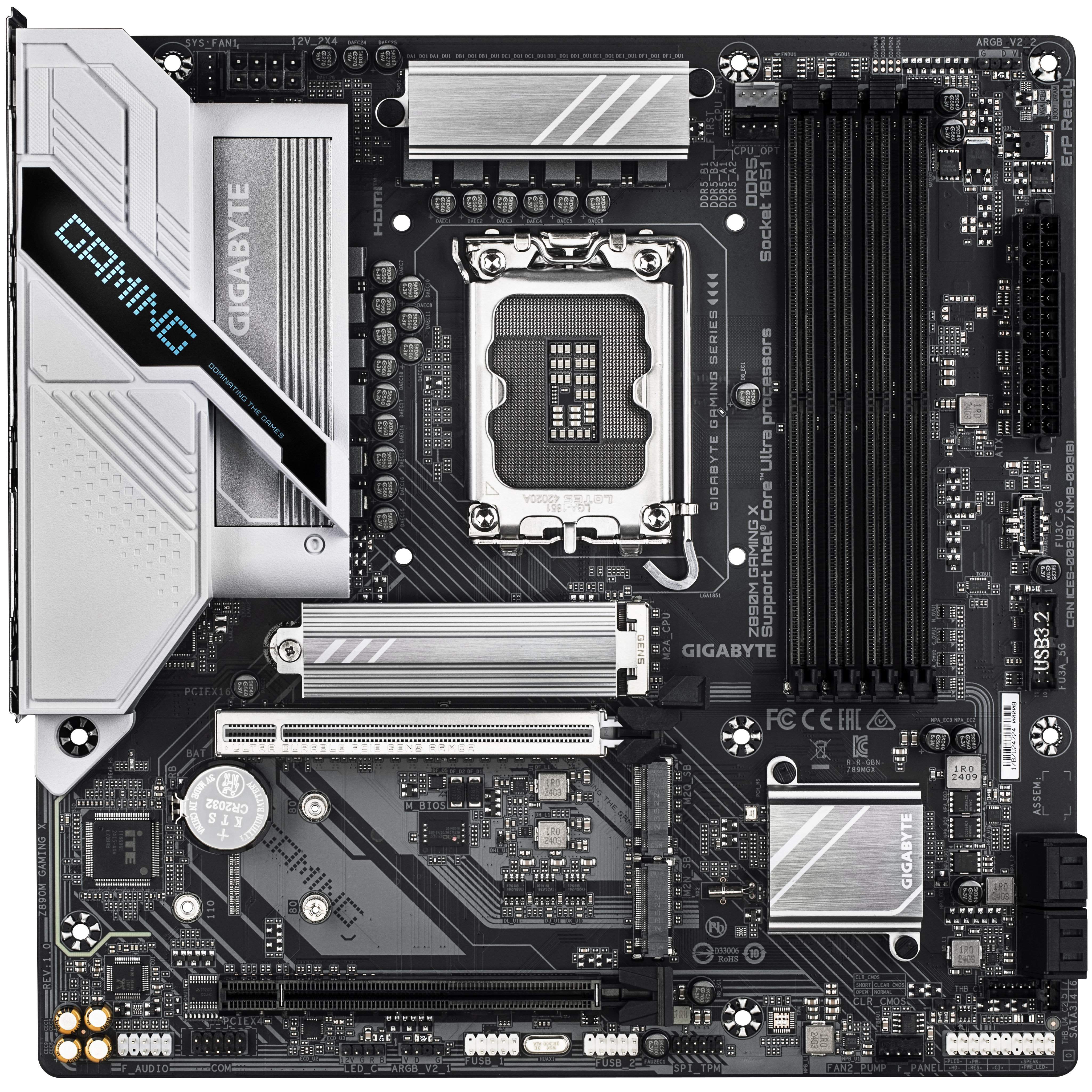 Gigabyte - Gigabyte Z890M GAMING X (LGA1851) DDR5 Micro ATX Motherboard