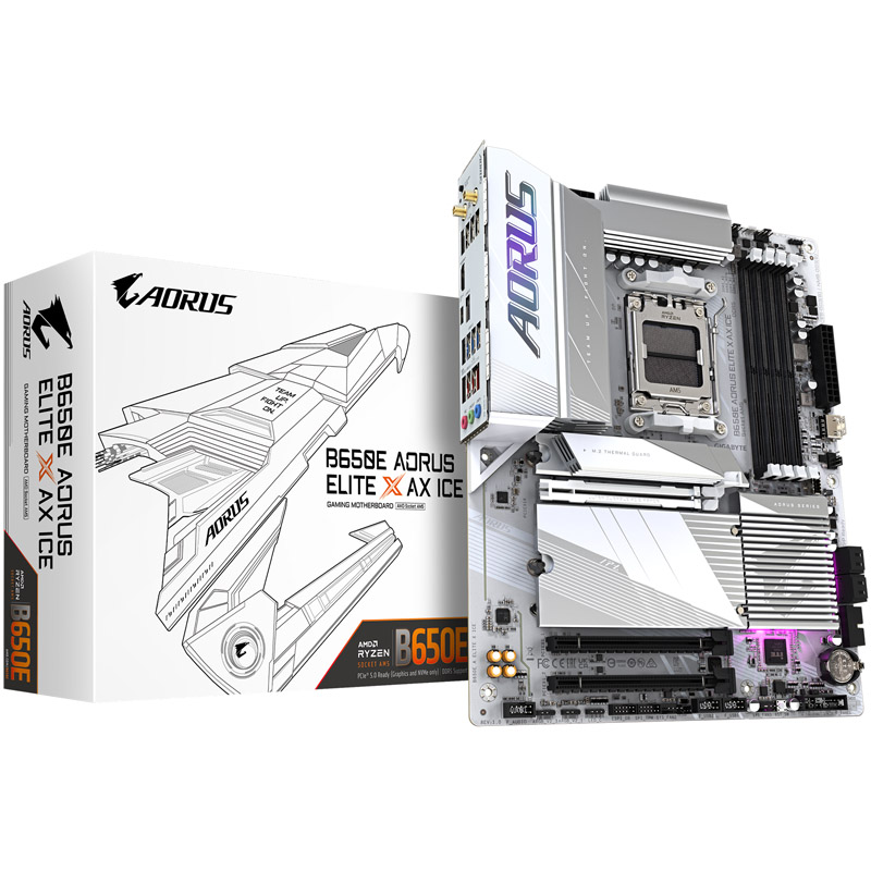 Gigabyte B650E AORUS ELITE X AX ICE (Socket AM5) DDR5 ATX Motherboard