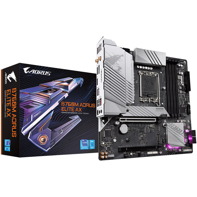 Gigabyte B760M AORUS ELITE AX (LGA 1700) DDR5 Micro-ATX Motherboard