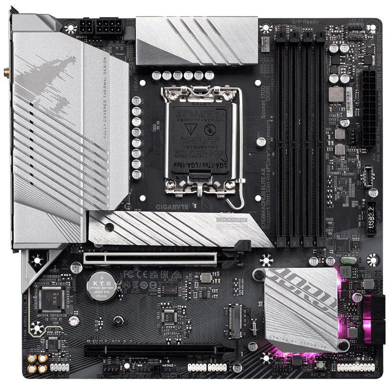 Gigabyte - Gigabyte B760M AORUS ELITE AX (LGA 1700) DDR5 Micro-ATX Motherboard