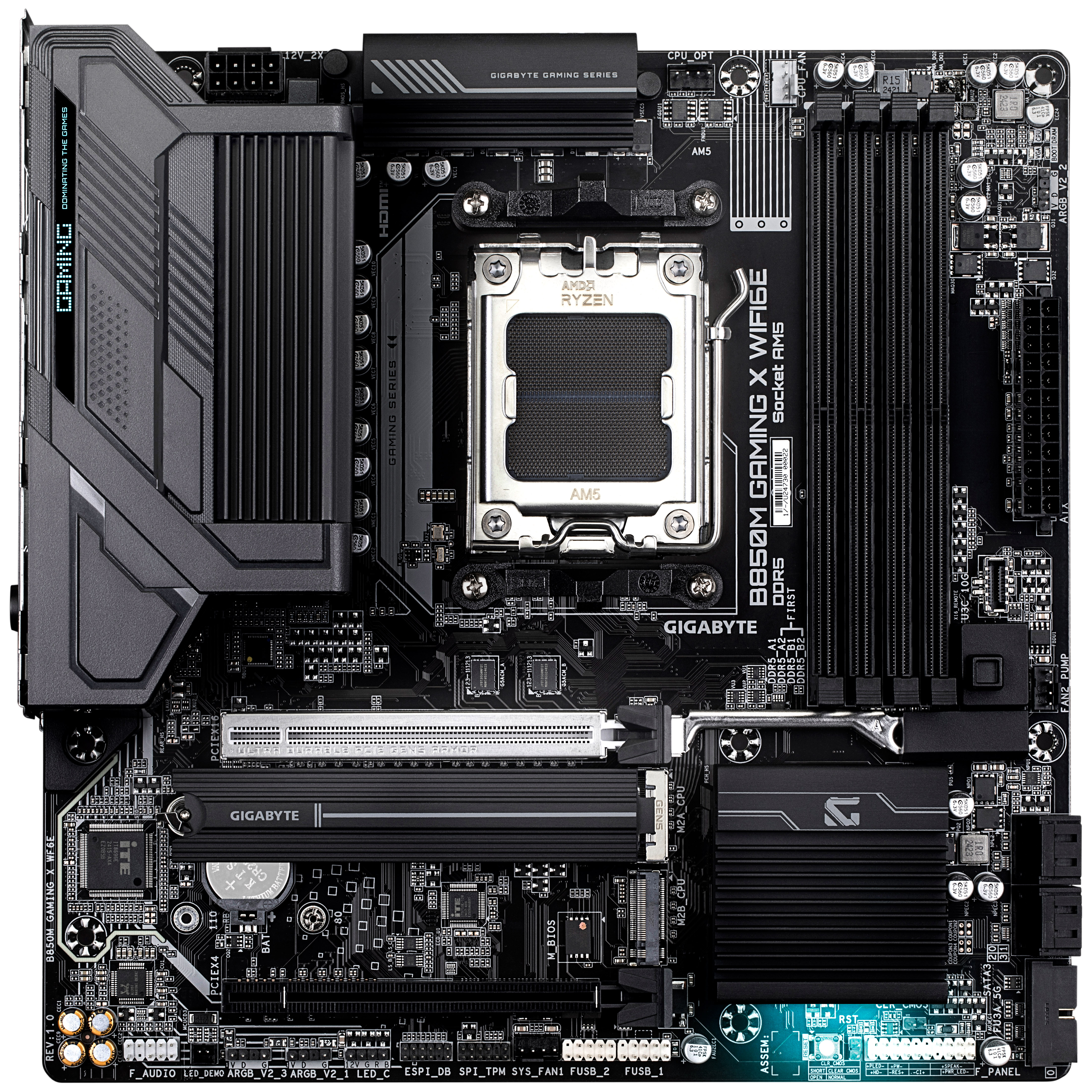 Gigabyte - Gigabyte B850M GAMING X WIFI6E (Socket AM5) DDR5 Micro ATX Motherboard