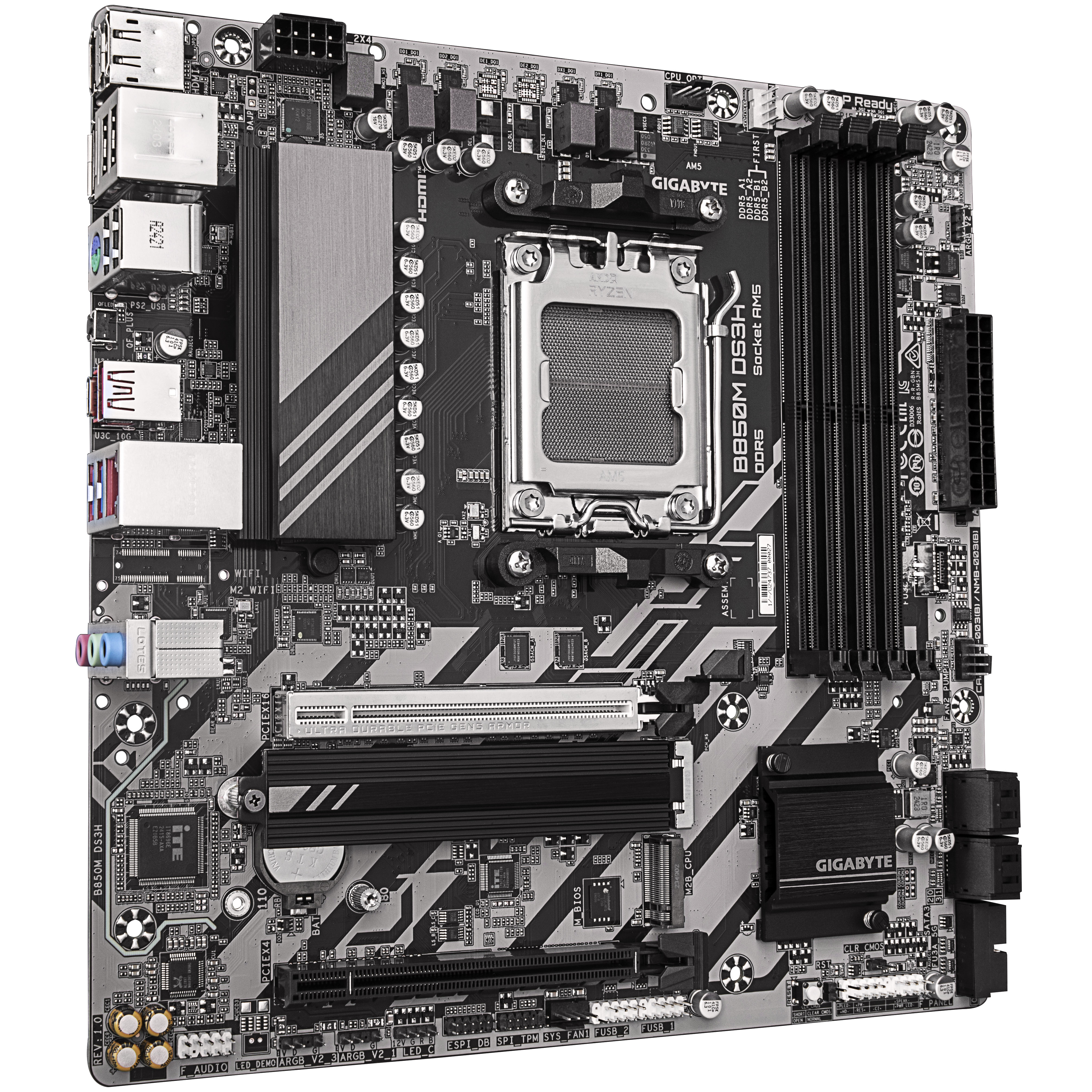 Gigabyte - Gigabyte B850M DS3H (Socket AM5) DDR5 Micro ATX Motherboard