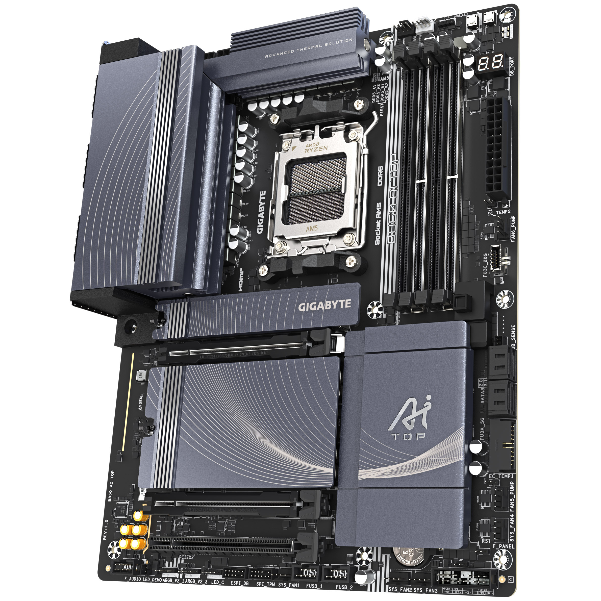 Gigabyte - Gigabyte B850 AI TOP (Socket AM5) DDR5 ATX Motherboard