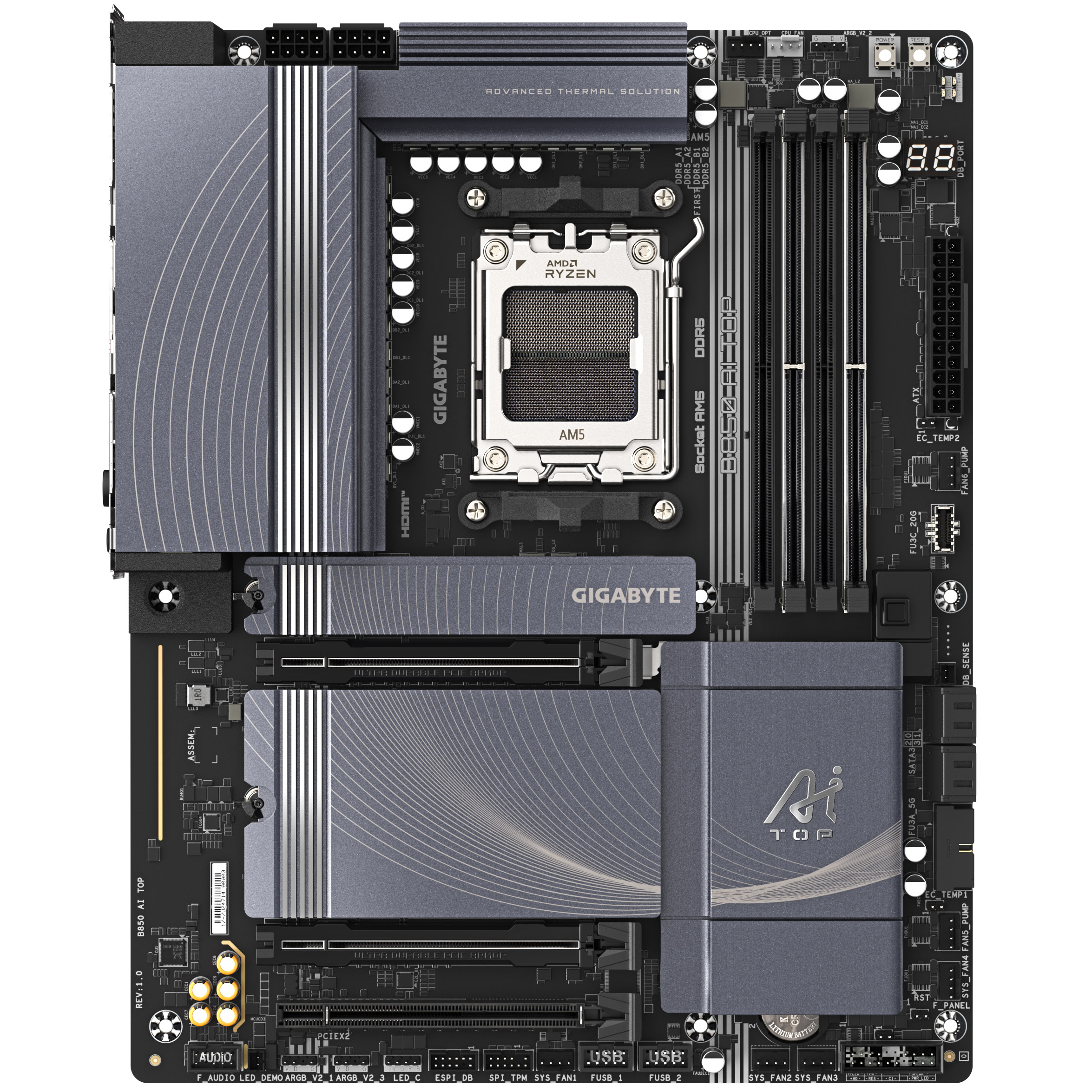 Gigabyte - Gigabyte B850 AI TOP (Socket AM5) DDR5 ATX Motherboard