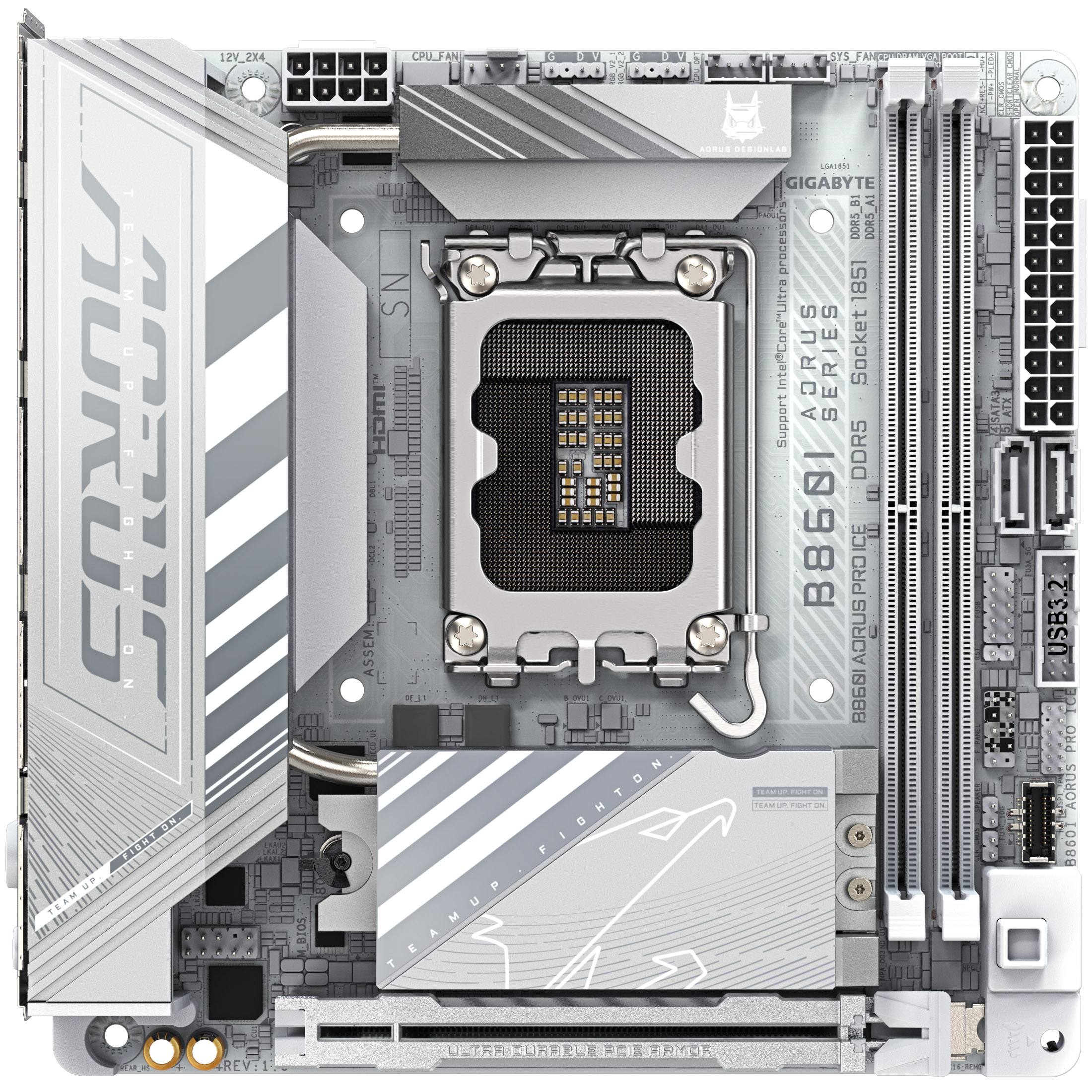 Gigabyte - Gigabyte B860I AORUS PRO ICE (LGA 1851) DDR5 ITX Motherboard