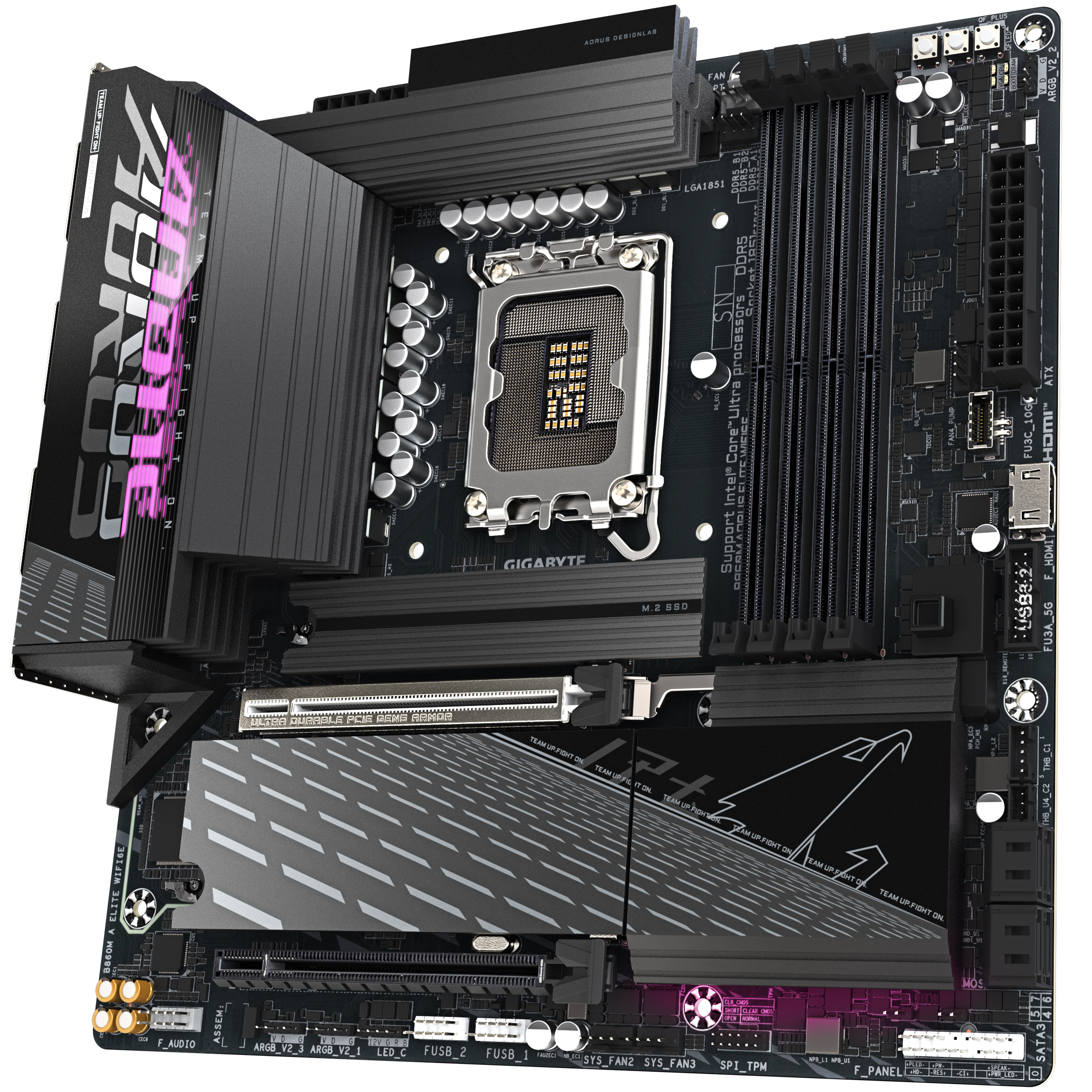 Gigabyte - Gigabyte B860M AORUS ELITE WIFI6E (LGA 1851) DDR5 Micro-ATX Motherboard