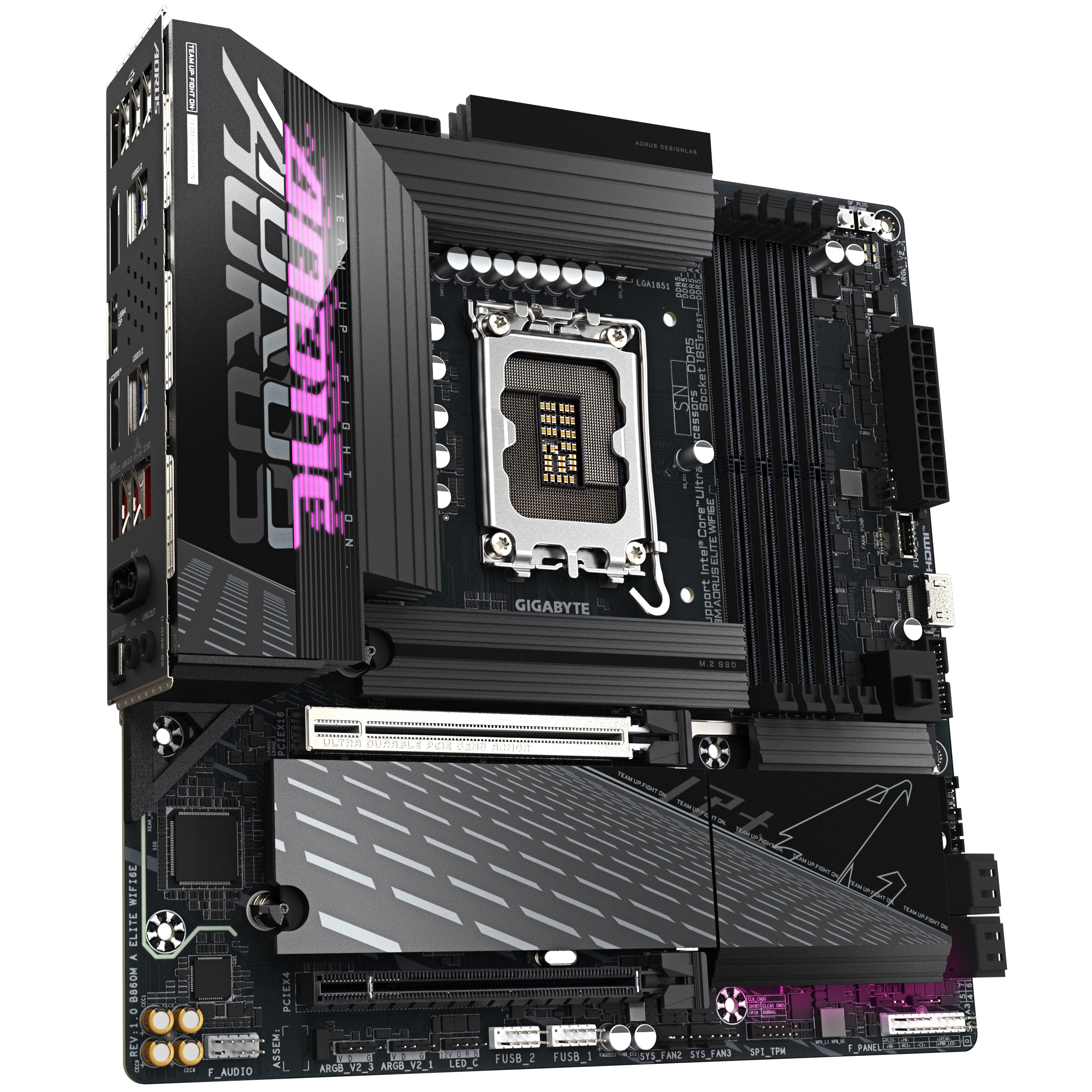 Gigabyte - Gigabyte B860M AORUS ELITE WIFI6E (LGA 1851) DDR5 Micro-ATX Motherboard