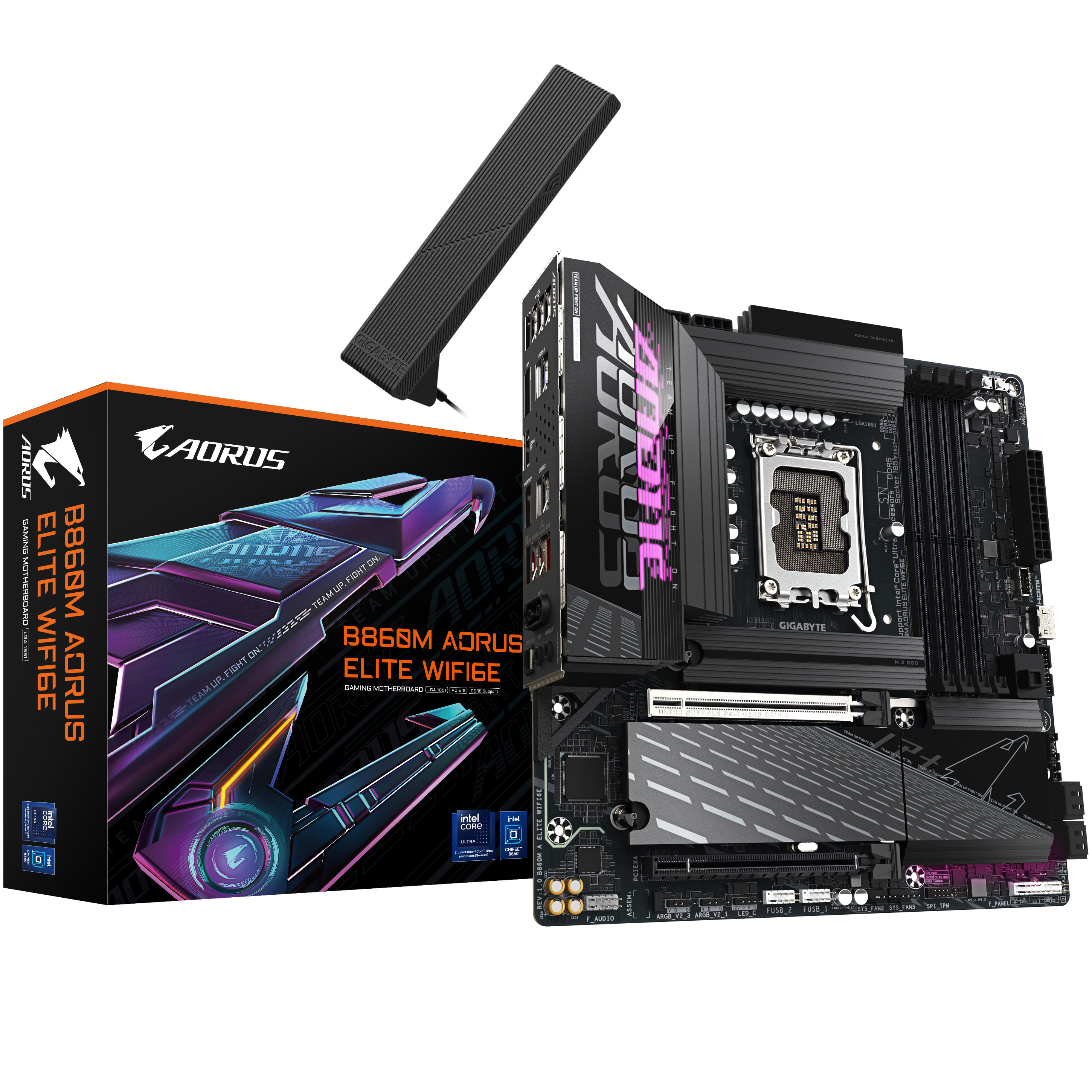 Gigabyte B860M AORUS ELITE WIFI6E (LGA 1851) DDR5 Micro-ATX Motherboard