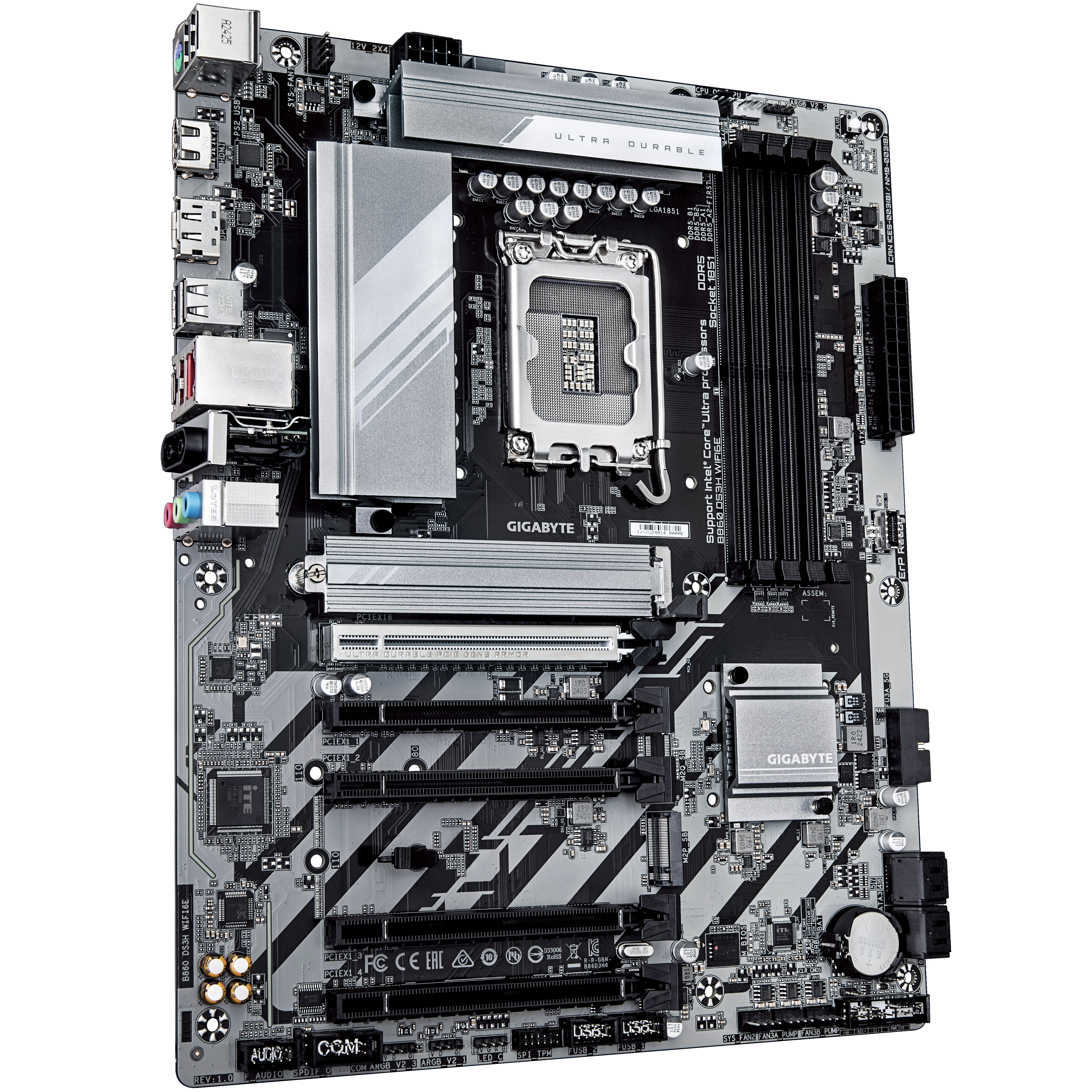 Gigabyte - Gigabyte B860 DS3H WIFI6E (LGA 1851) DDR5 ATX Motherboard