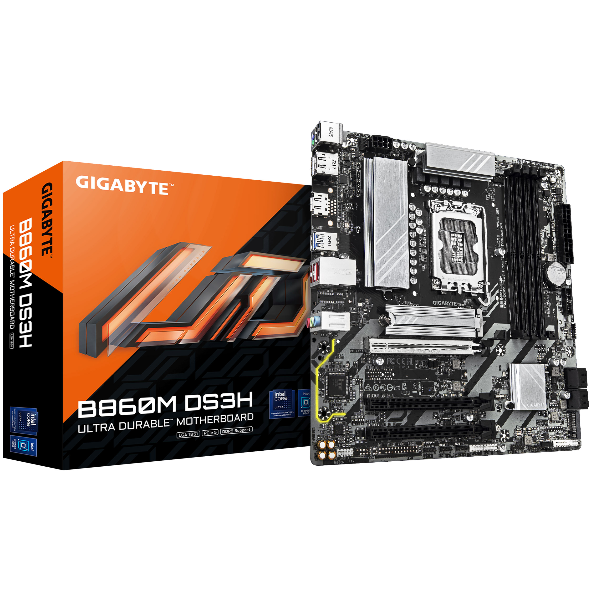 Gigabyte B860M DS3H (LGA 1851) DDR5 Micro-ATX Motherboard