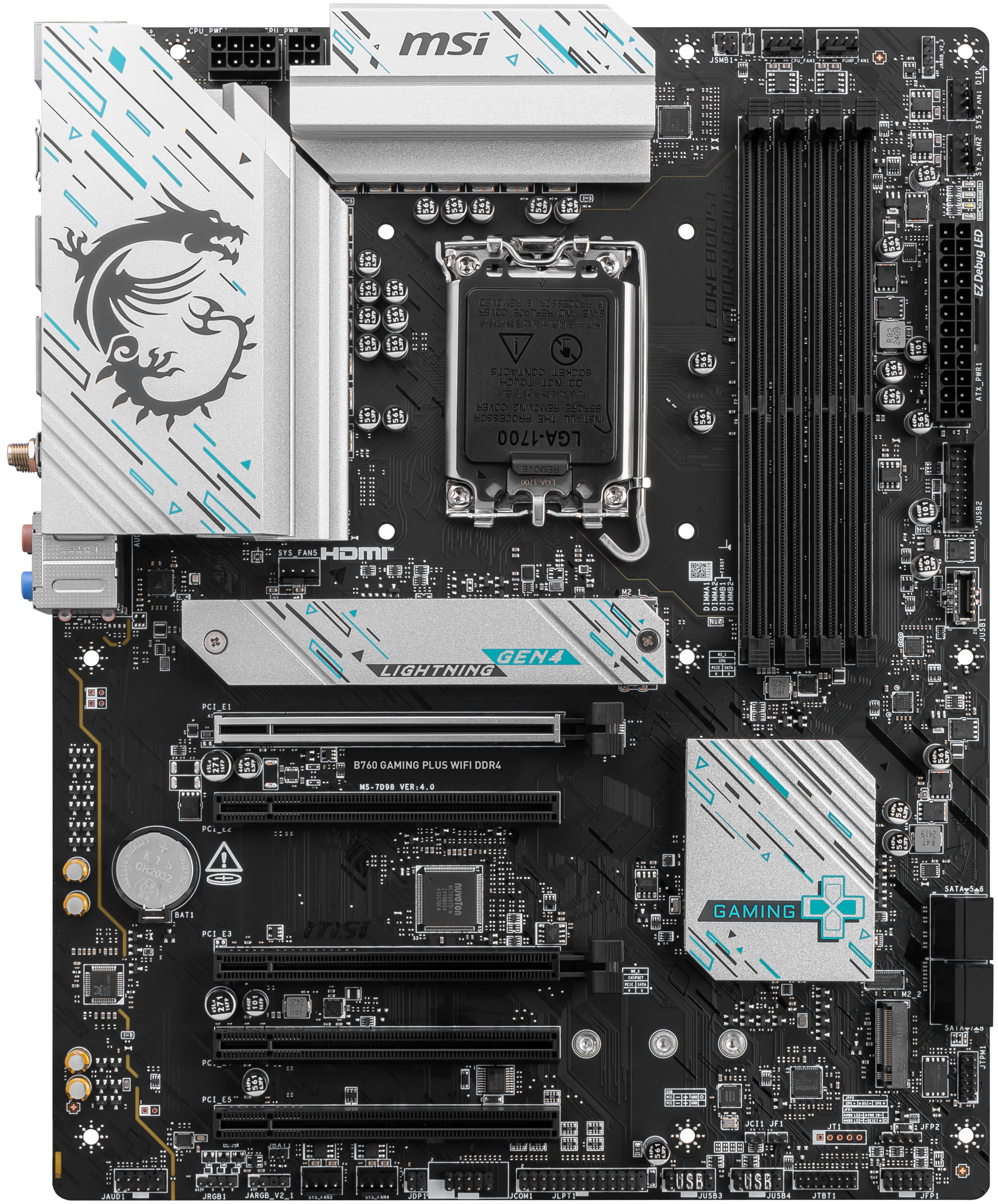 MSI - MSI B760 Gaming Plus WIFI (LGA 1700) DDR4 ATX Motherboard