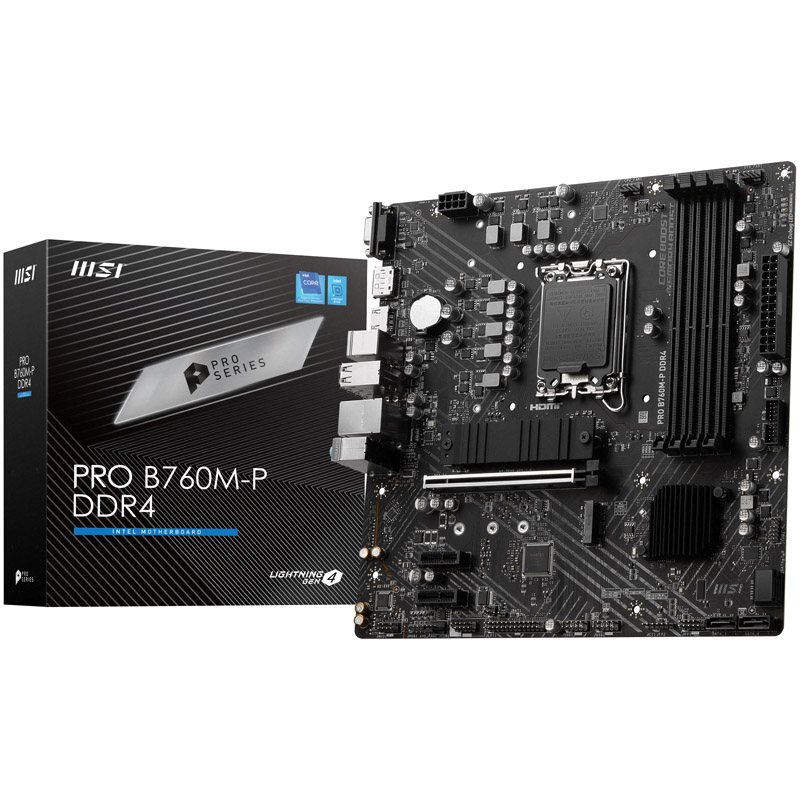 MSI PRO B760M-P DDR4 (LGA 1700) DDR4 mATX Motherboard