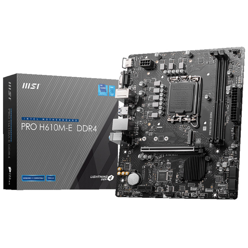 MSI PRO H610M-E DDR4 (LGA 1700) DDR4 mATX Motherboard