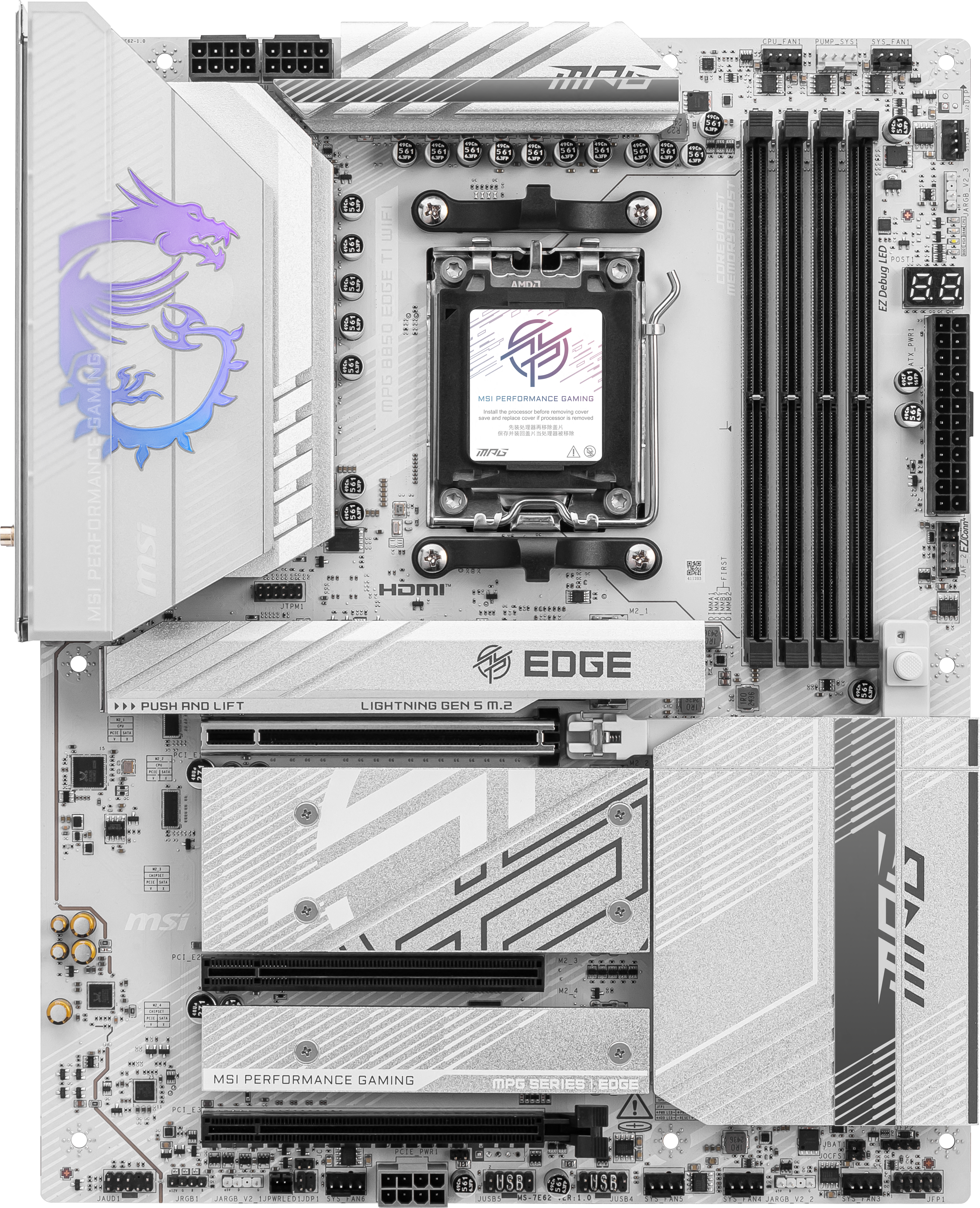 MSI - MSI MPG B850 EDGE TI WIFI (AMD AM5) B850 ATX Motherboard