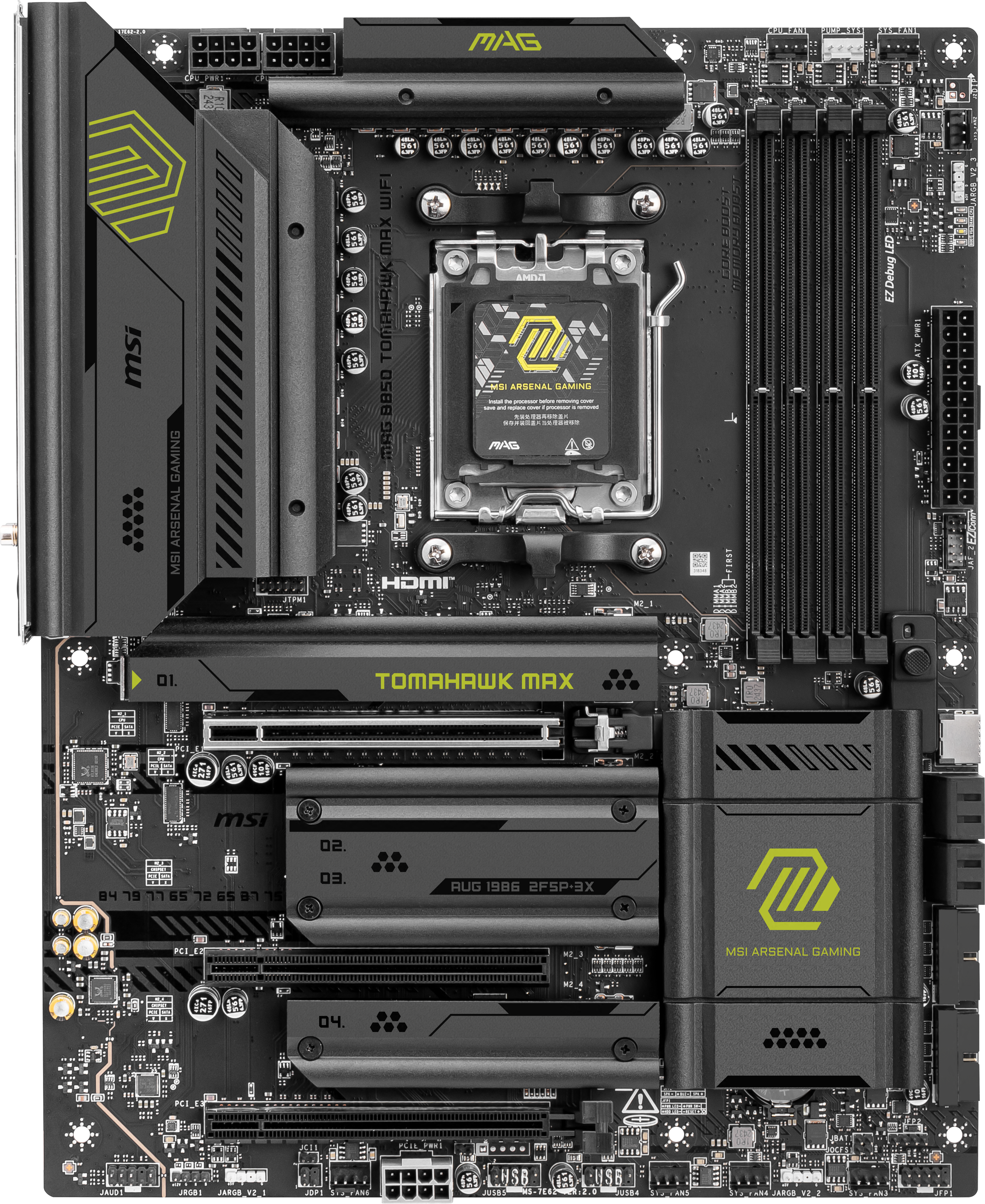 MSI - MSI MAG B850 TOMAHAWK MAX WIFI (AMD AM5) B850 ATX Motherboard