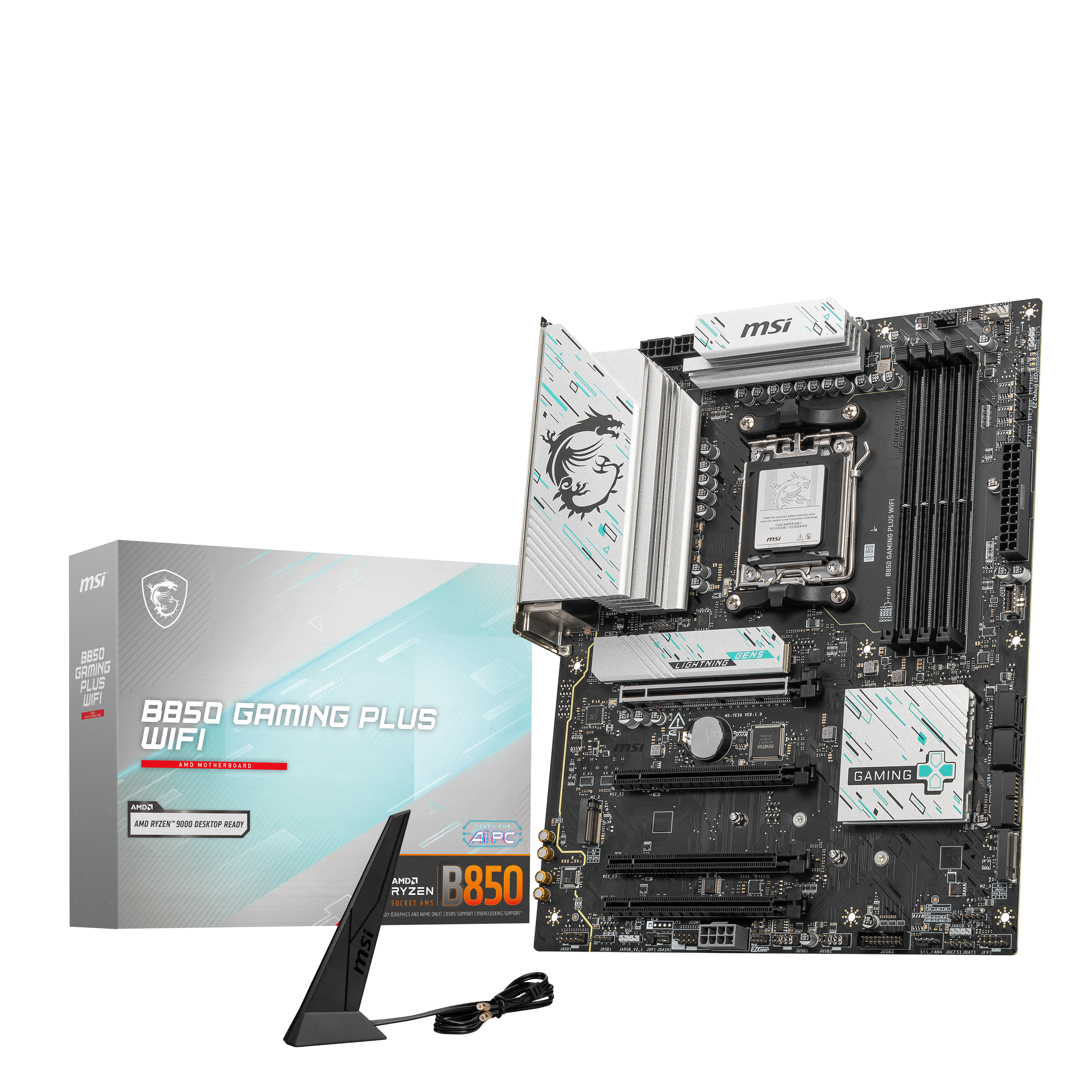 MSI B850 GAMING PLUS WIFI (AMD AM5) B850 ATX Motherboard