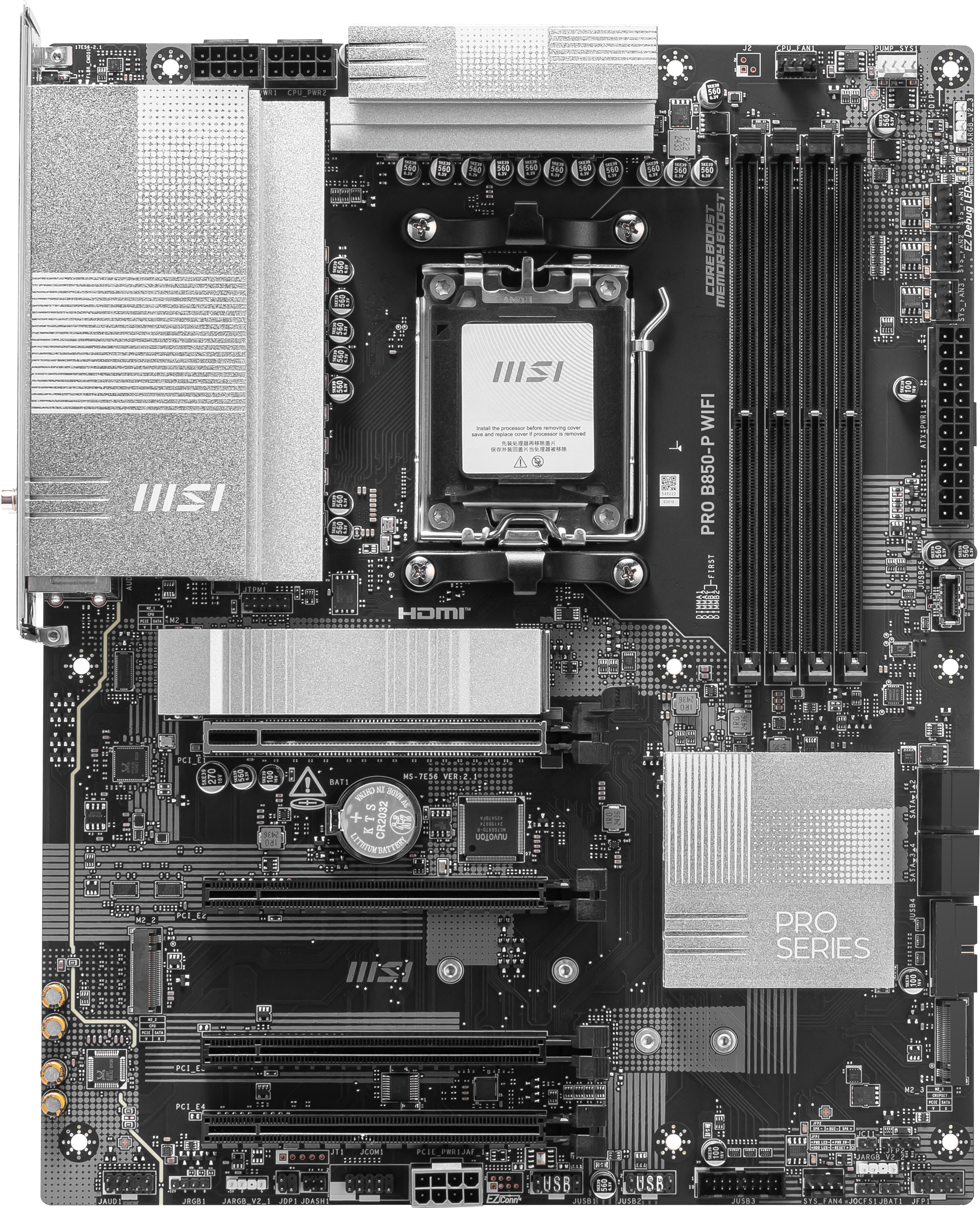 MSI - MSI PRO B850-P WIFI (AMD AM5) B850 ATX Motherboard