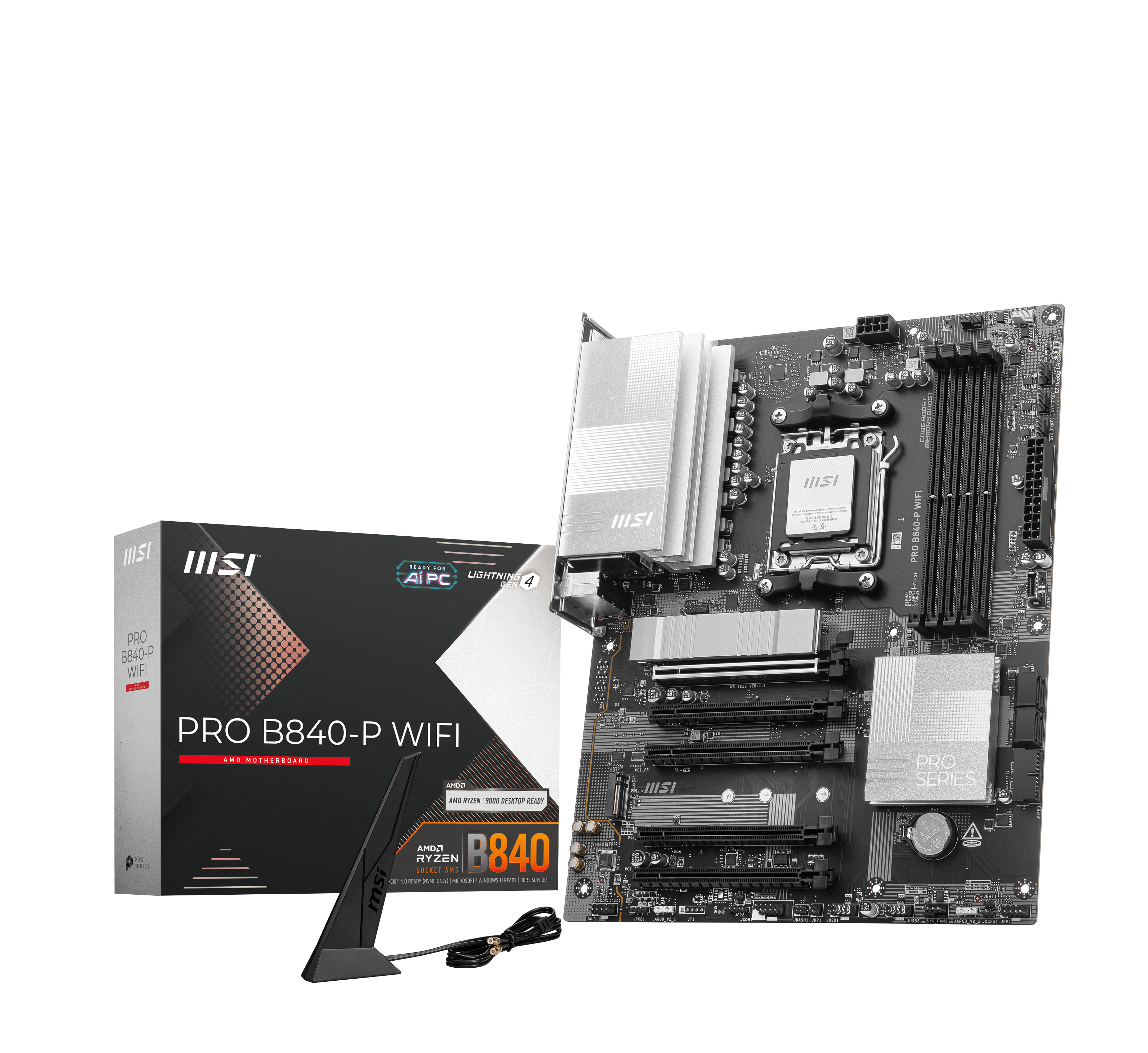 MSI PRO B840-P WIFI (AMD AM5) B840 ATX Motherboard