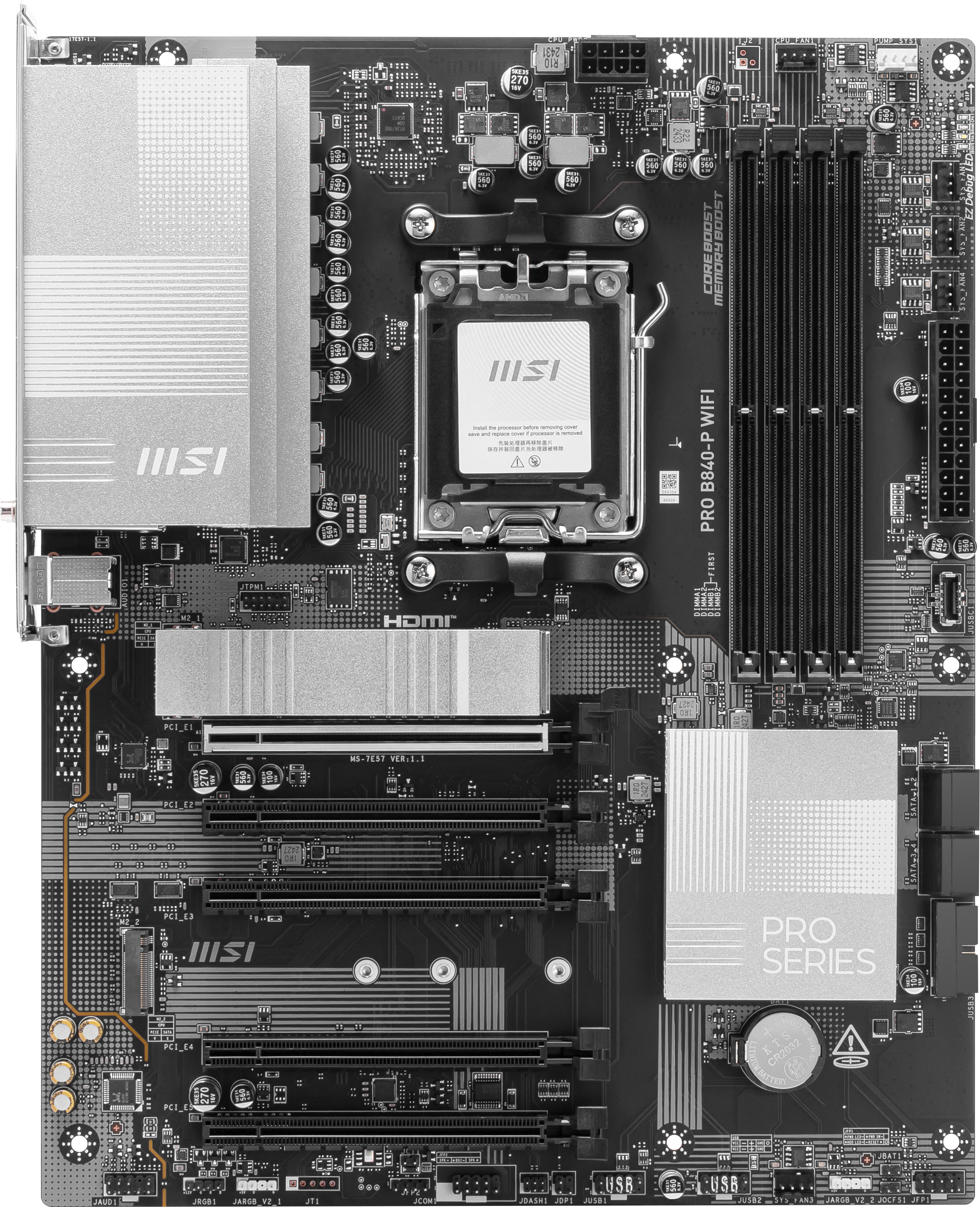 MSI - MSI PRO B840-P WIFI (AMD AM5) B840 ATX Motherboard