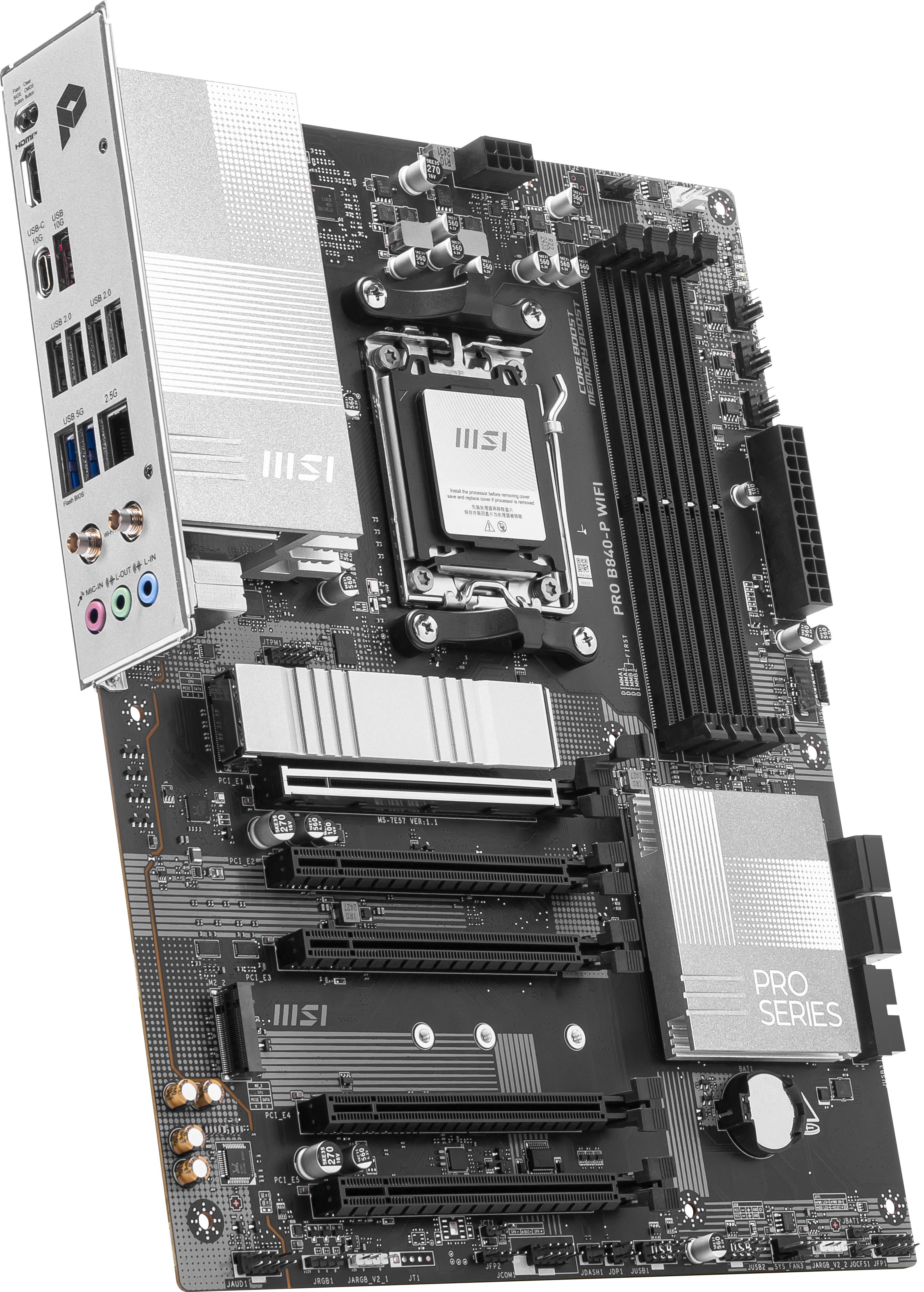 MSI - MSI PRO B840-P WIFI (AMD AM5) B840 ATX Motherboard