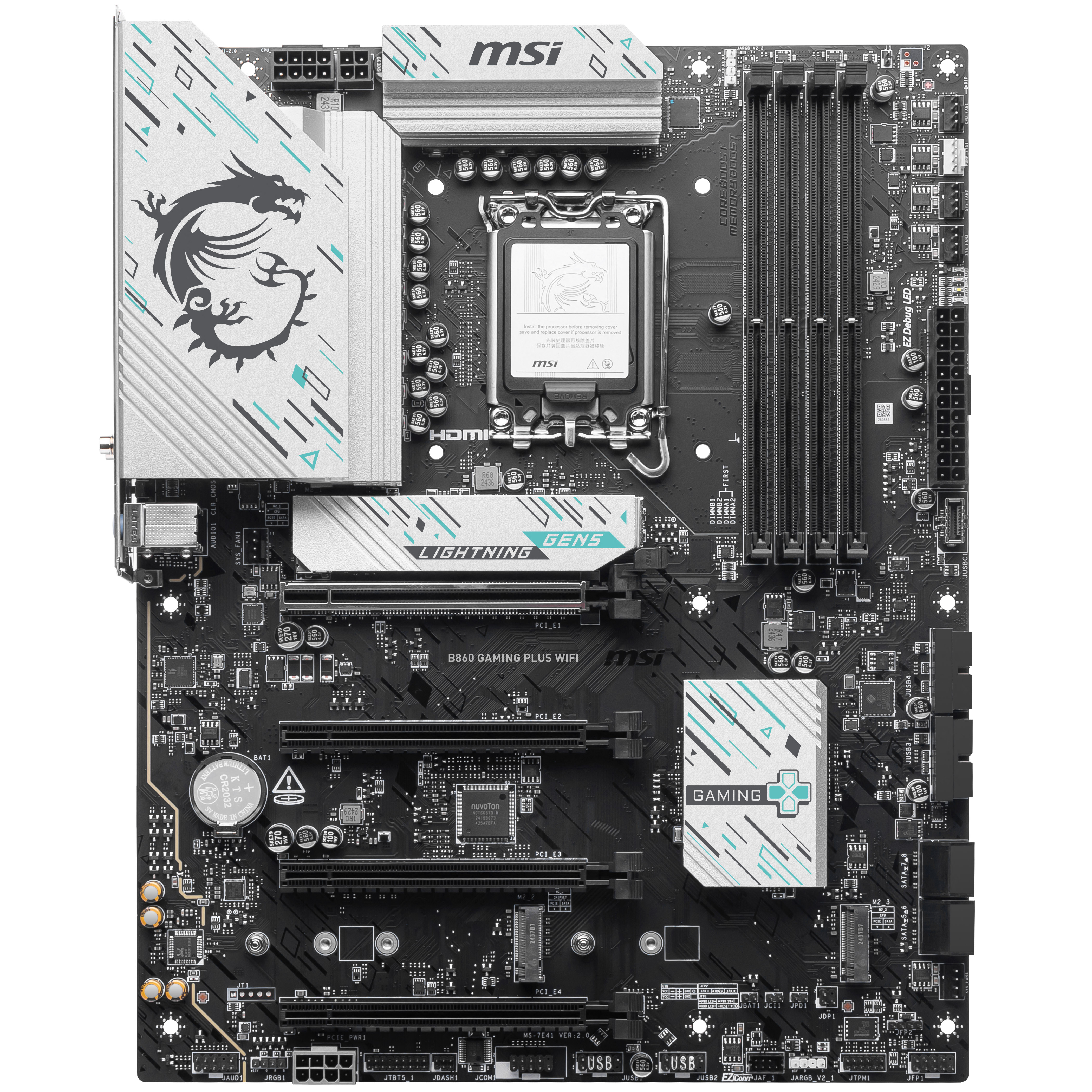 MSI - MSI B860 Gaming Plus WIFI (LGA 1851) DDR5 ATX Motherboard