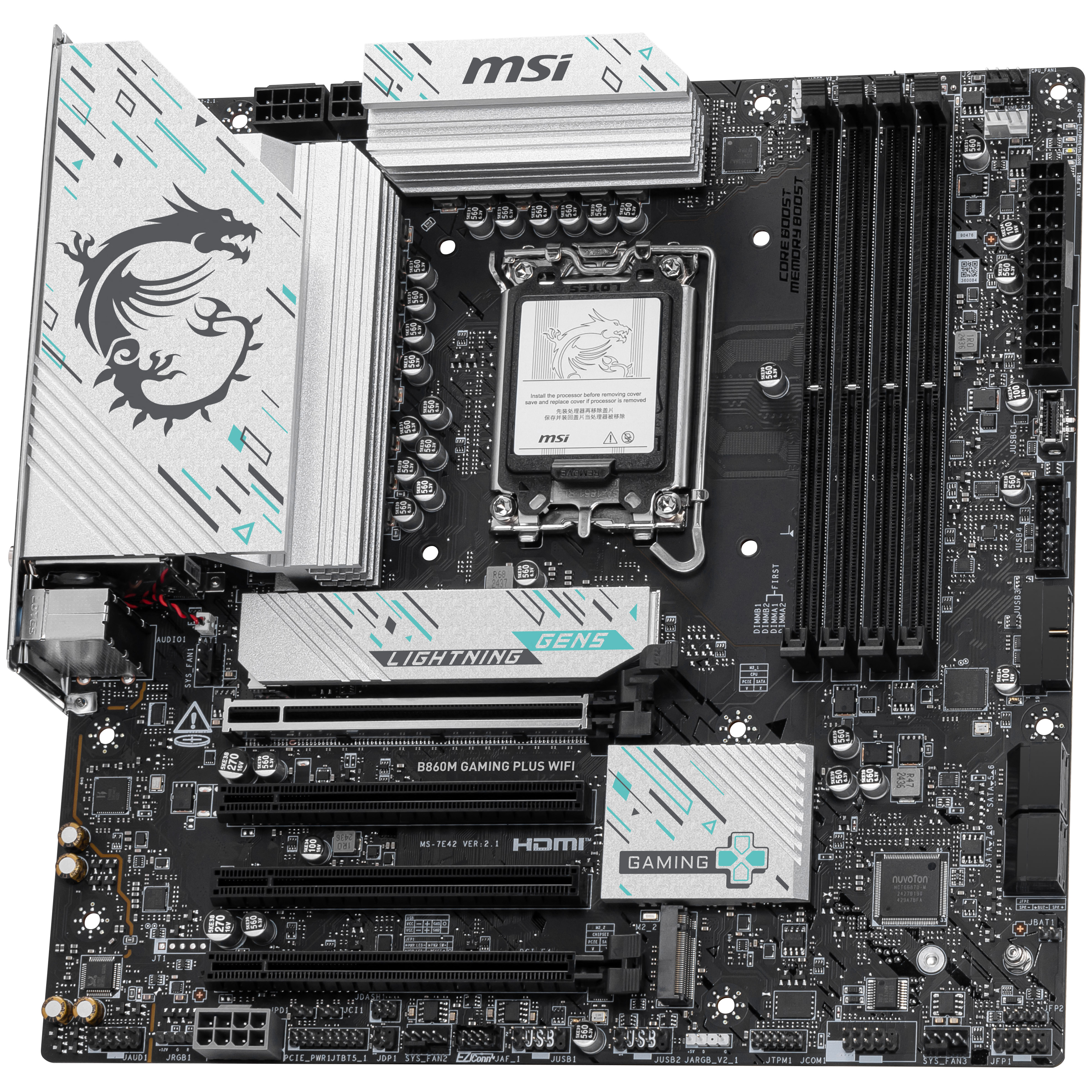 MSI - MSI B860M Gaming Plus WIFI (LGA 1851) DDR5 Micro-ATX Motherboard