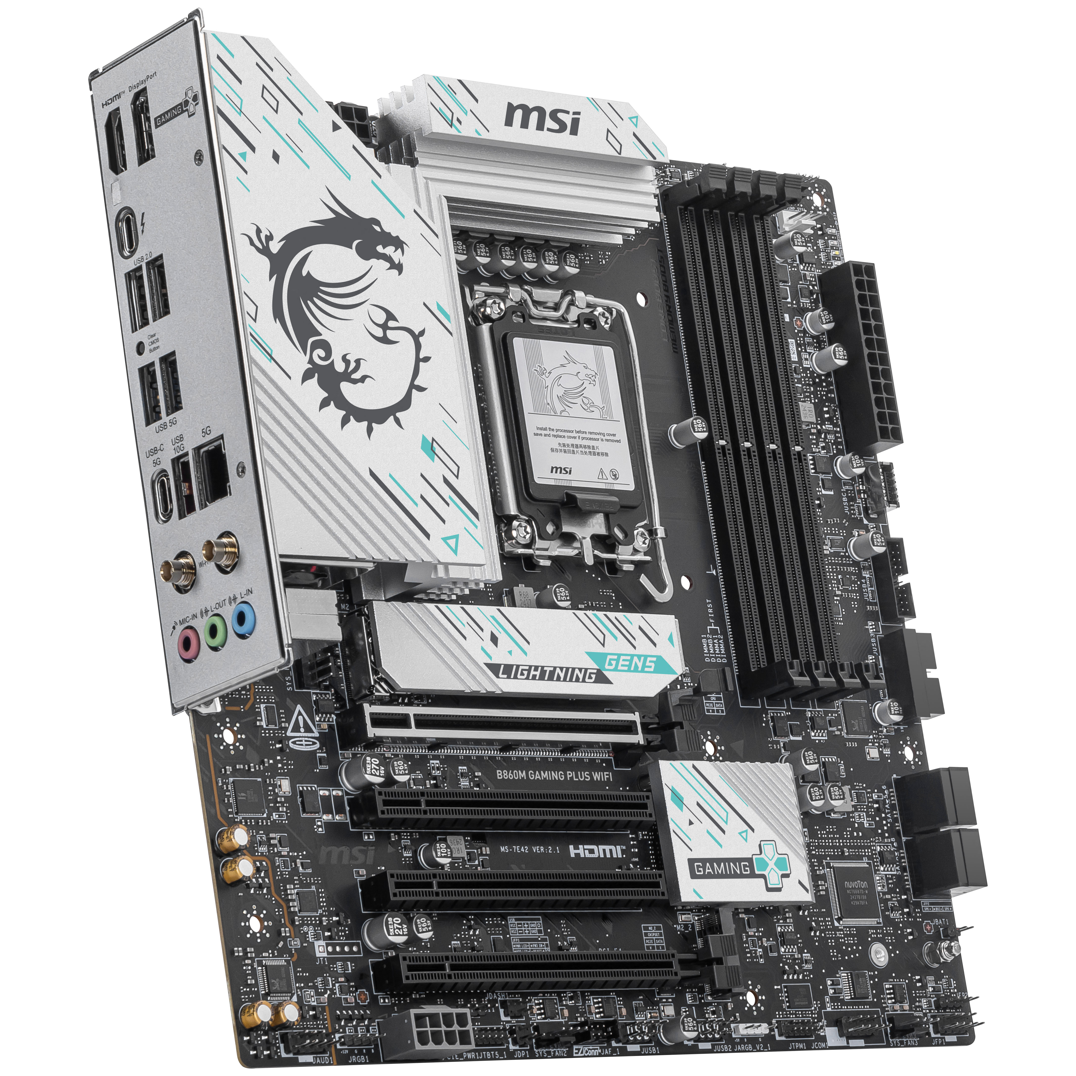 MSI - MSI B860M Gaming Plus WIFI (LGA 1851) DDR5 Micro-ATX Motherboard