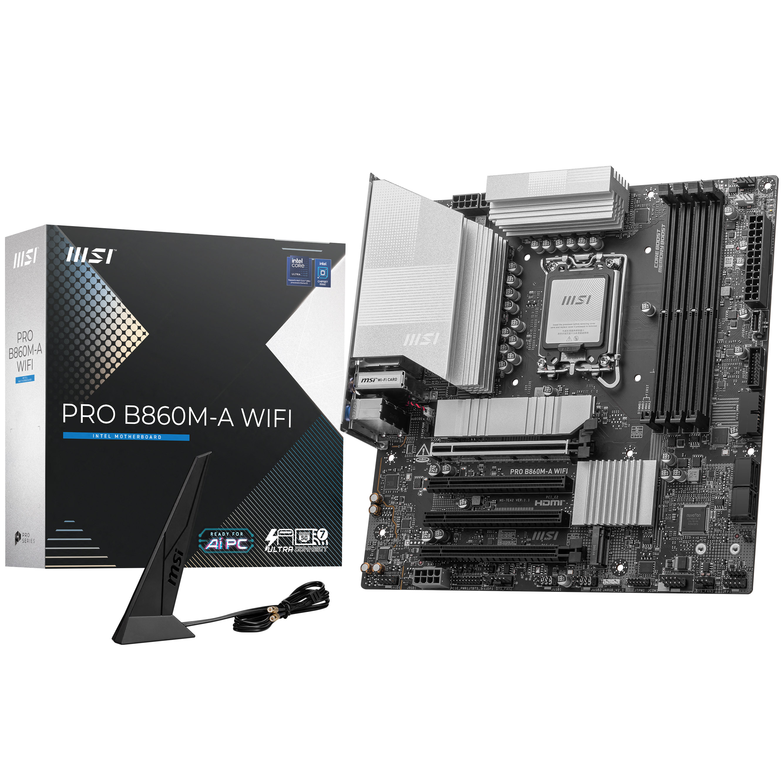 MSI PRO B860M-A WIFI (LGA 1851) DDR5 Micro-ATX Motherboard