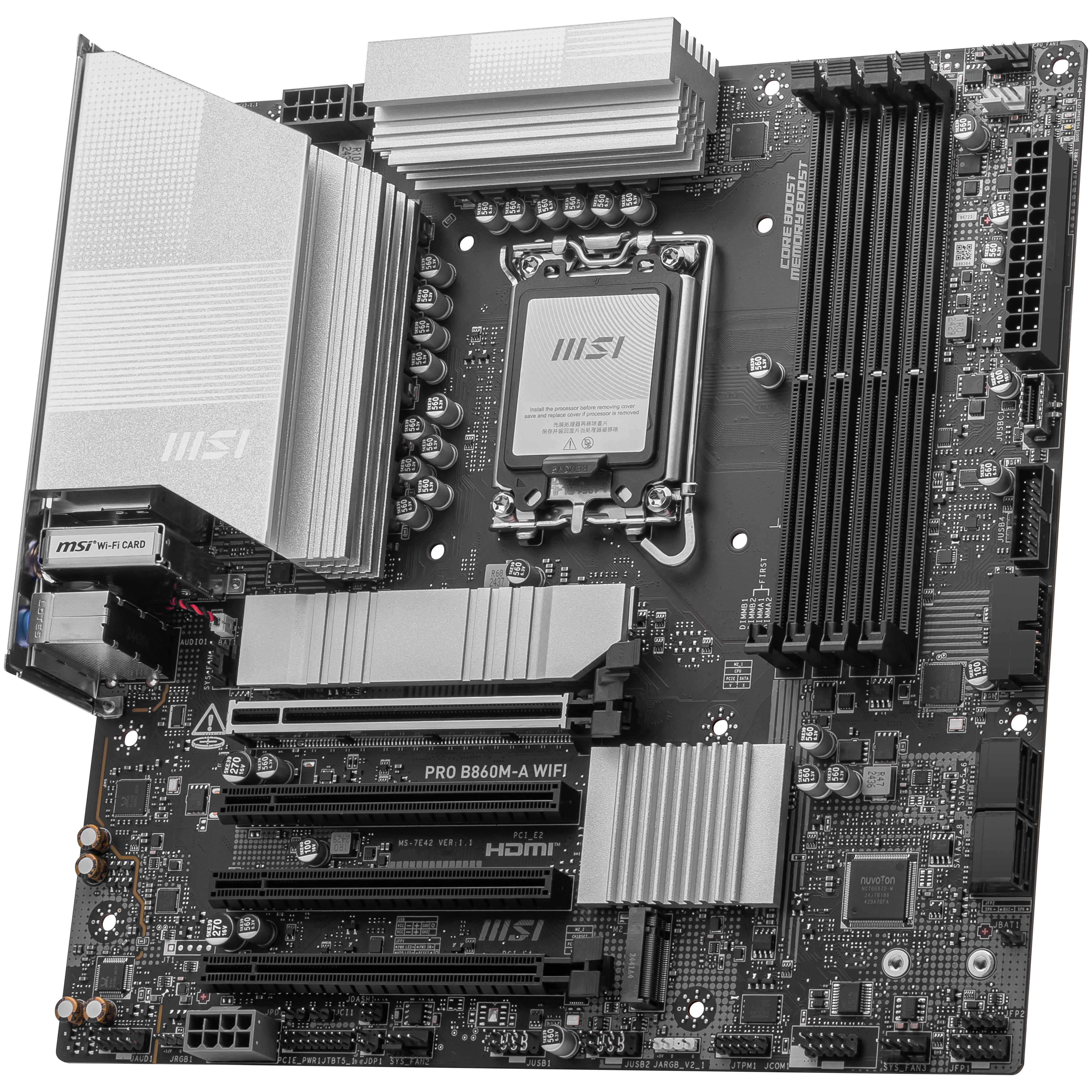 MSI - MSI PRO B860M-A WIFI (LGA 1851) DDR5 Micro-ATX Motherboard