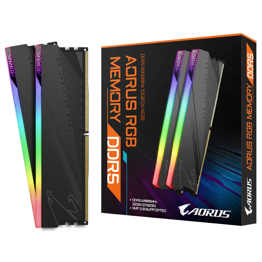 Aorus Gigabyte RGB 32GB (2X16GB) DDR5 PC5-44800C40 6000MHz Dual Channel Kit