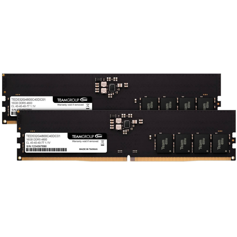 TeamGroup Elite 32GB (2X16GB) DDR5 PC5-38400C40 4800MHz Dual Channel Kit