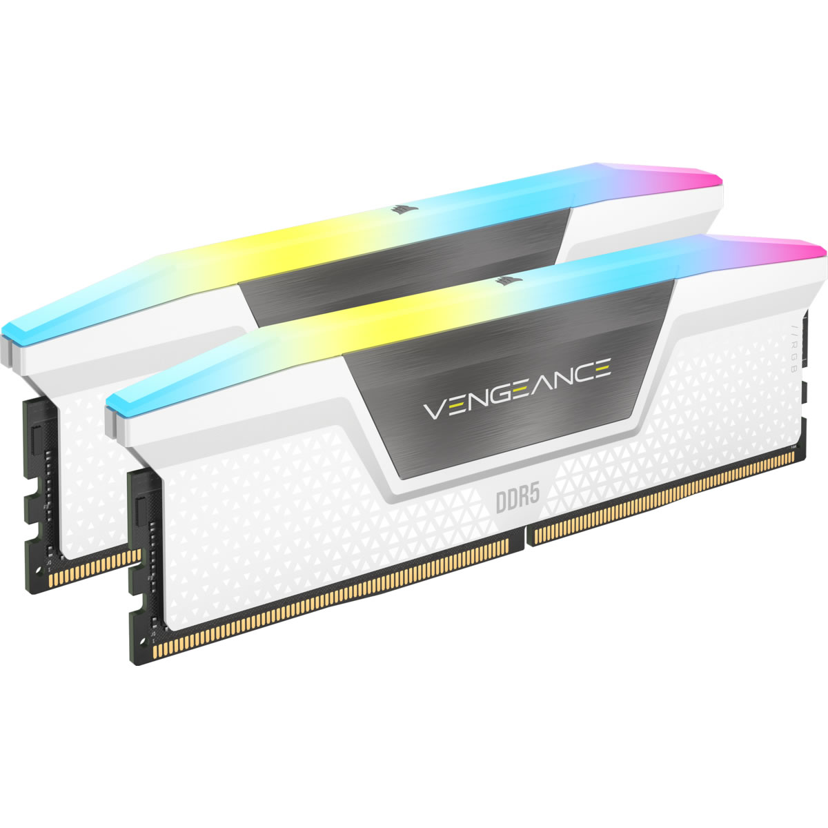 Corsair Vengeance RGB 32GB (2X16GB) DDR5 PC5-49600C36 6200MHz Dual Channel Kit - White (CMH32GX5M2B6200C36W)