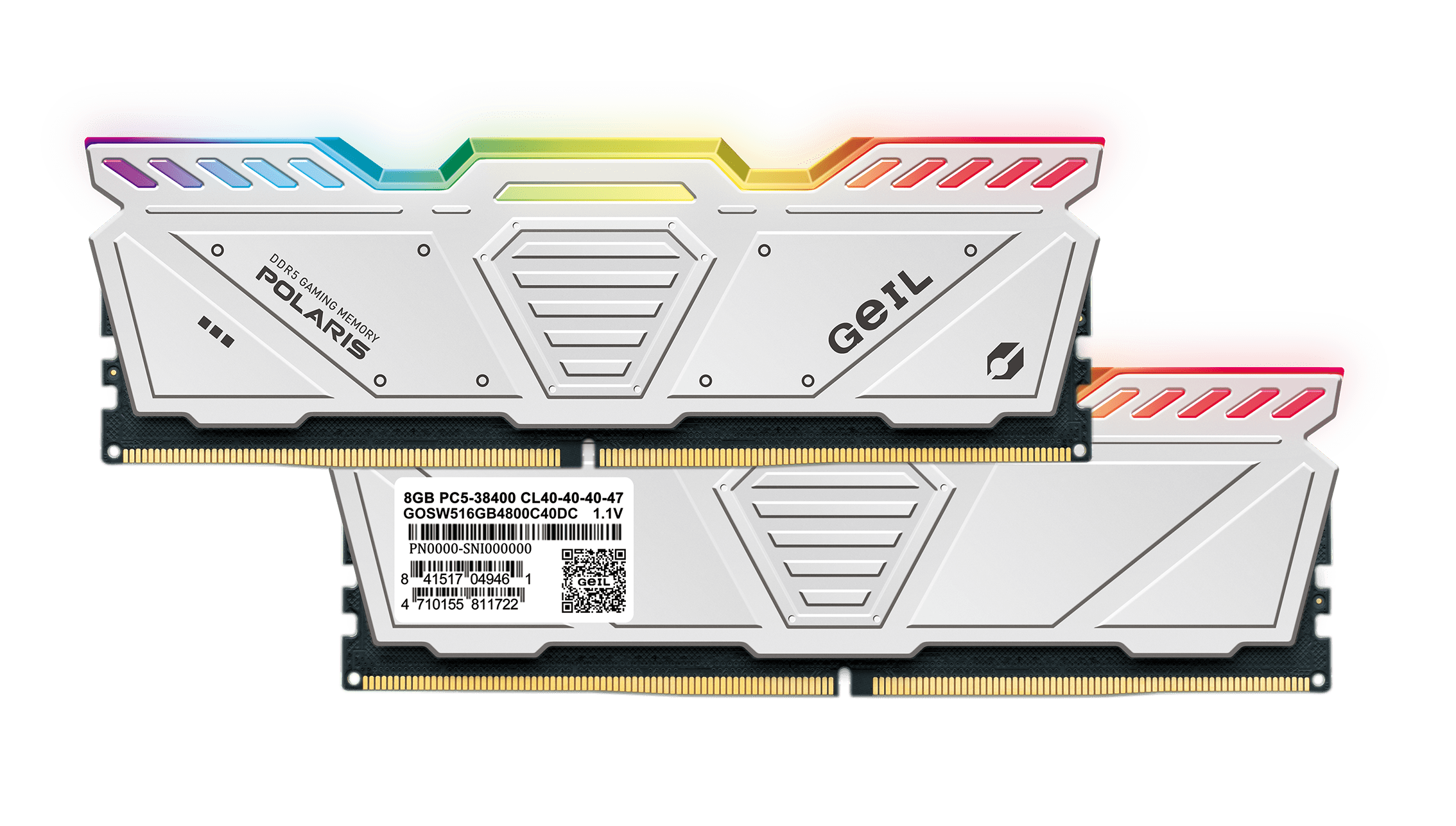 GeIL Polaris RGB 32GB (2X16GB) DDR5 PC5-41600C34 5200MHz Dual Channel Kit