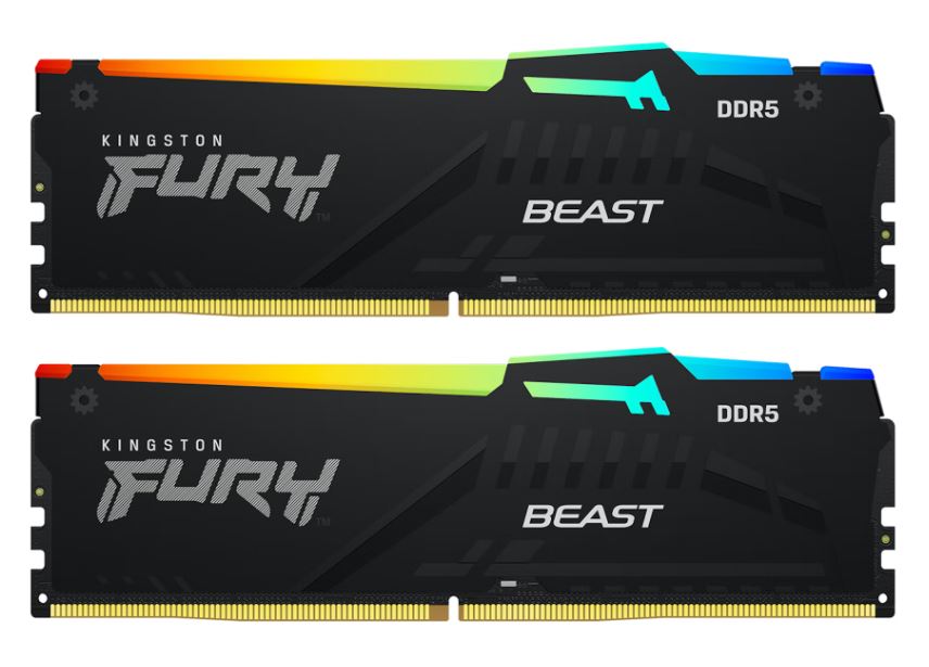 Kingston FURY Beast RGB 64GB (2x32GB) DDR5 PC5-44800C40 Kingston FURY Beast RGB 64GB (2x32GB) DDR5 PC5-44800C40