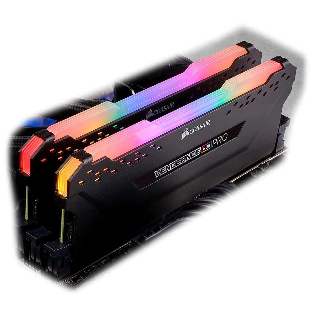 VENGEANCE® RGB PRO 64GB (2 x 32GB) DDR4 DRAM 3200MHz C16 Memory Kit — Black