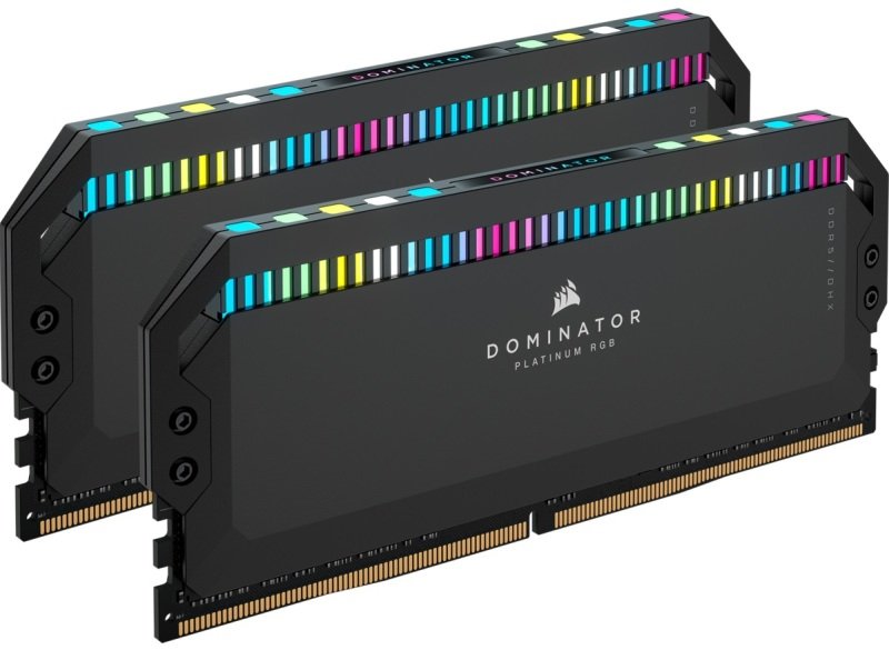 Corsair Dominator Platinum RGB 32GB (2X16GB) DDR5 PC5-49600C36 6200MHz Dual Channel Kit - Black (CMT32GX5M2X6200C36)
