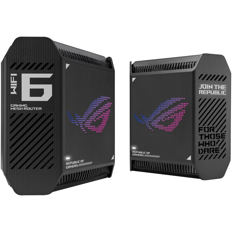 Asus - Asus ROG Rapture GT6 Tri-Band WiFi 6 Mesh WiFi System - 2 Pack Black