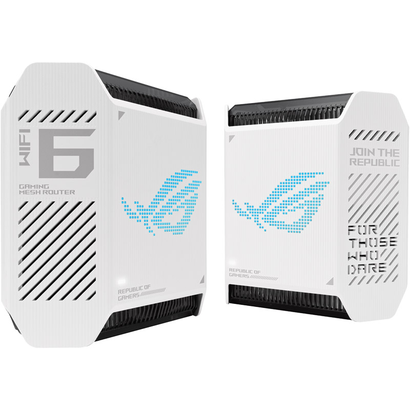 Asus - Asus ROG Rapture GT6 Tri-Band WiFi 6 Mesh WiFi System - 2 Pack White