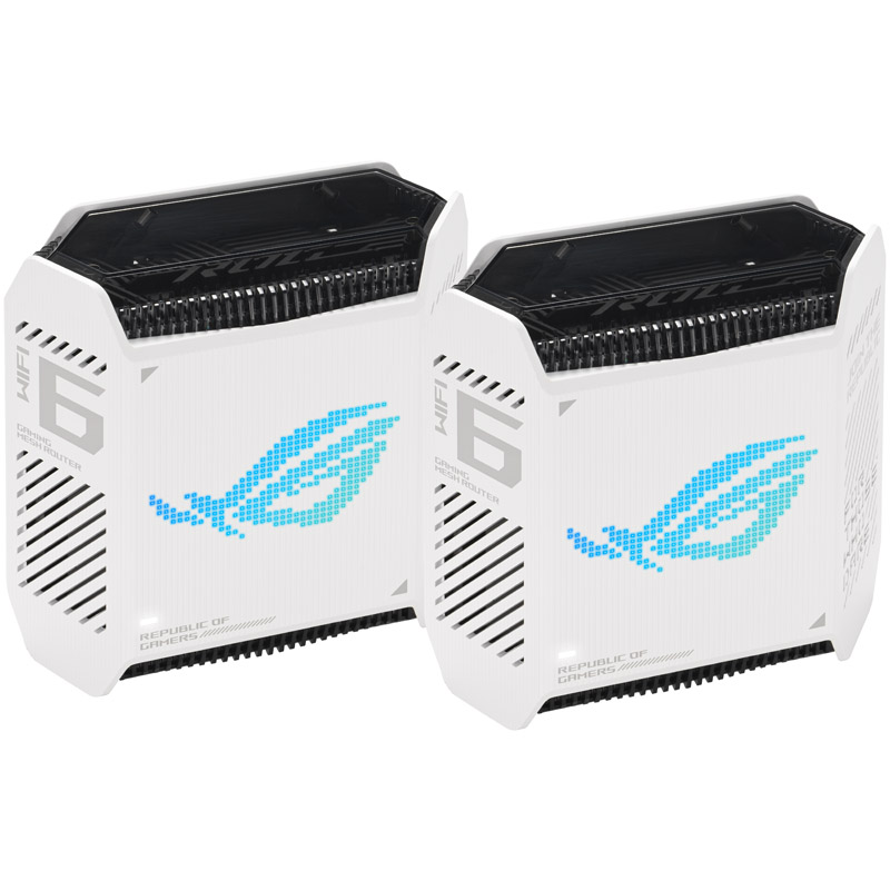 Asus ROG Rapture GT6 Tri-Band WiFi 6 Mesh WiFi System - 2 Pack White