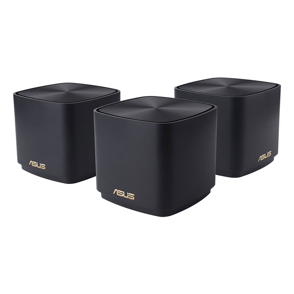 Asus - Asus Zenwifi XD4 Plus 3 Pack Whole-Home Dual-band Mesh WiFi 6 - Black