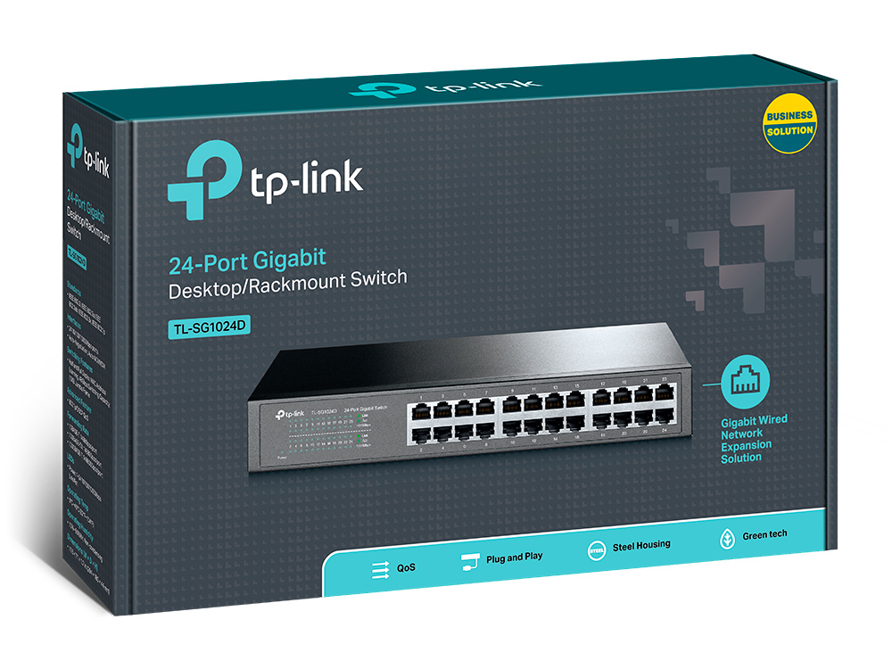 TP-Link - TP-Link TL-SG1024D 24 port Desktop/Rackmount Gigabit Switch