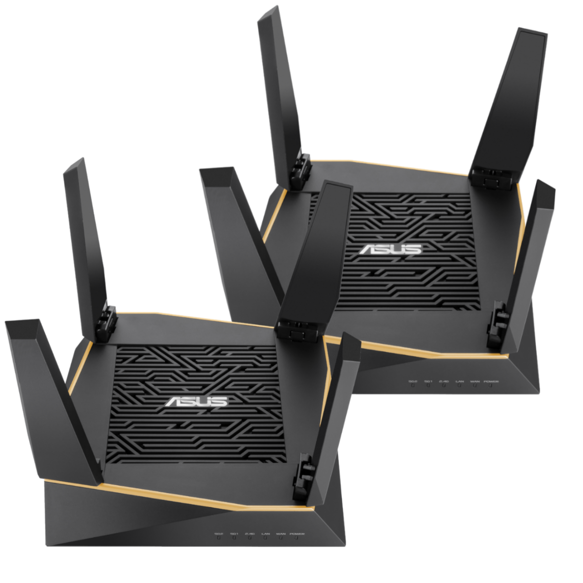 Asus - ASUS RT-AX92U AX6100 Wi-Fi6 AiMesh System, Pack of 2