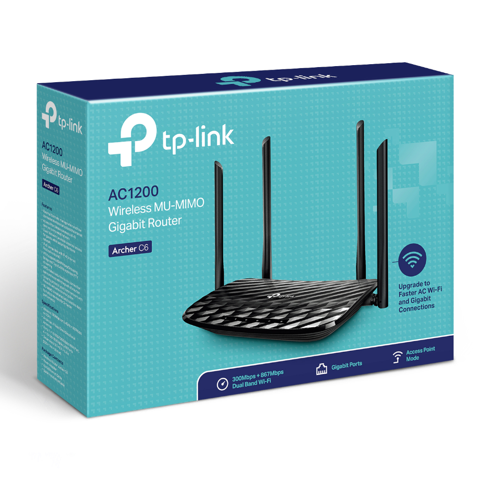 TP-Link - TP-Link Archer C6 AC1200 Wireless MU-MIMO Gigabit Router