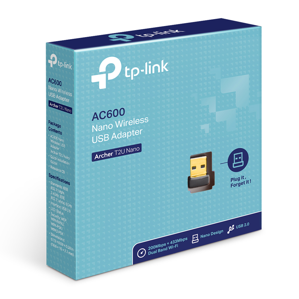 TP-Link - TP-Link Archer AC600 Nano Wireless USB Adapter (Archer T2U Nano)