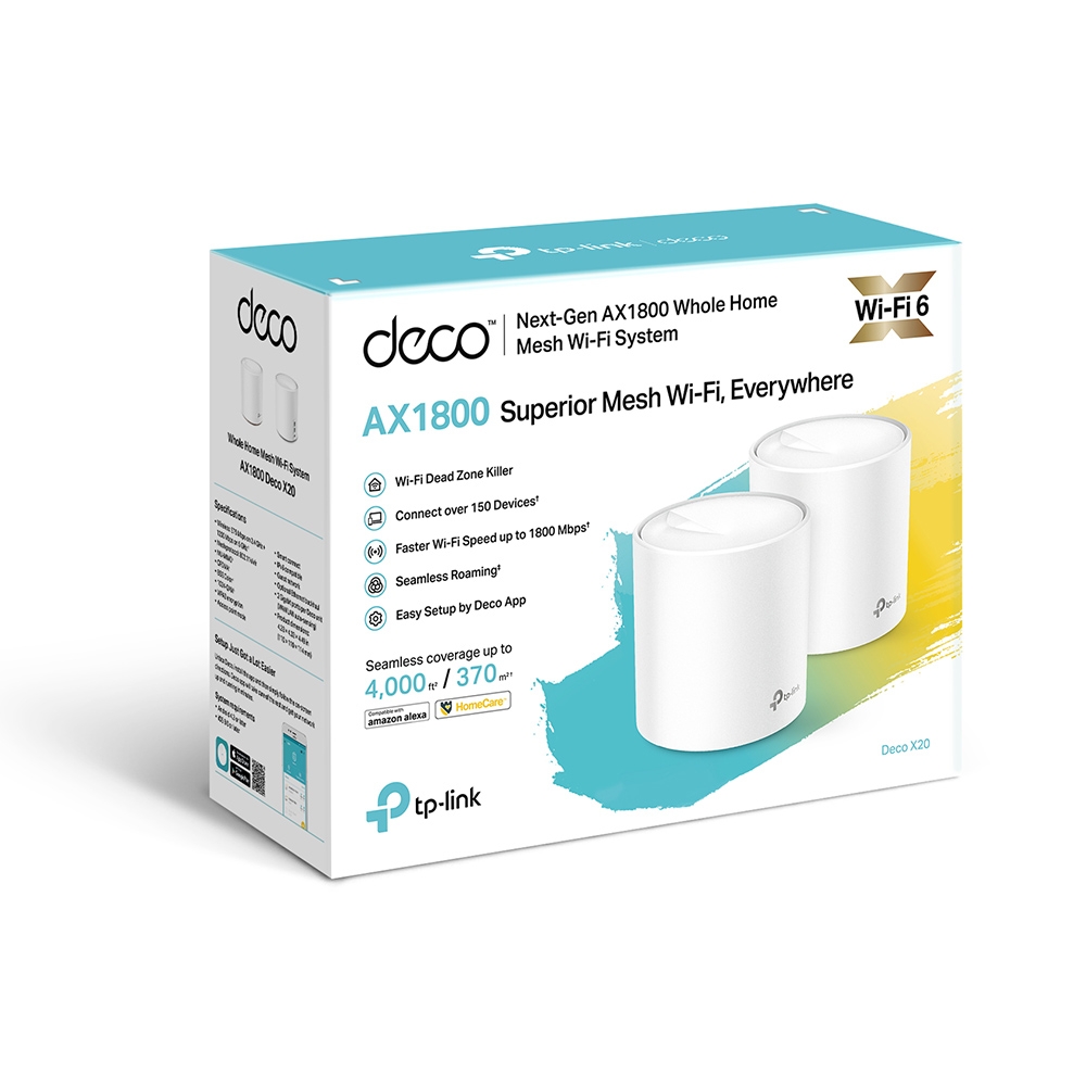 TP-Link - TP-Link Deco X20 AX1800 Wi-Fi 6 Mesh System (2-Pack)