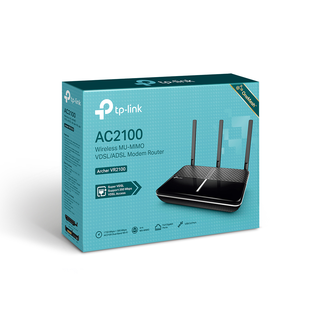 TP-Link - TP-Link Archer VR2100 MU-MIMO Modem Router